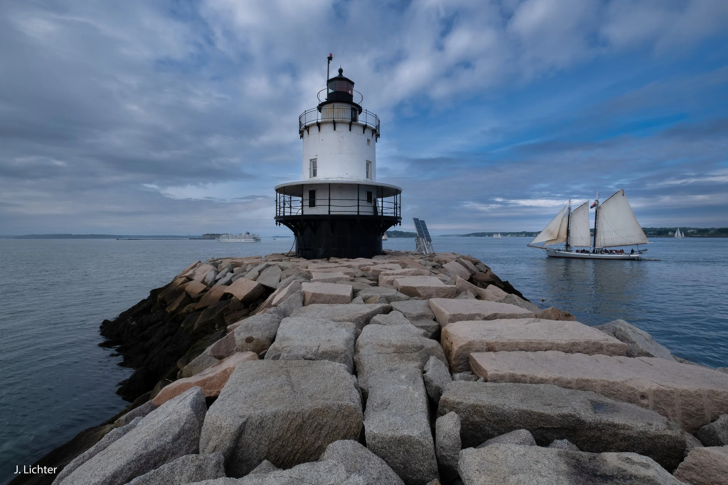 Bug Light or Portland Breakwater Light.  Portland, Maine.