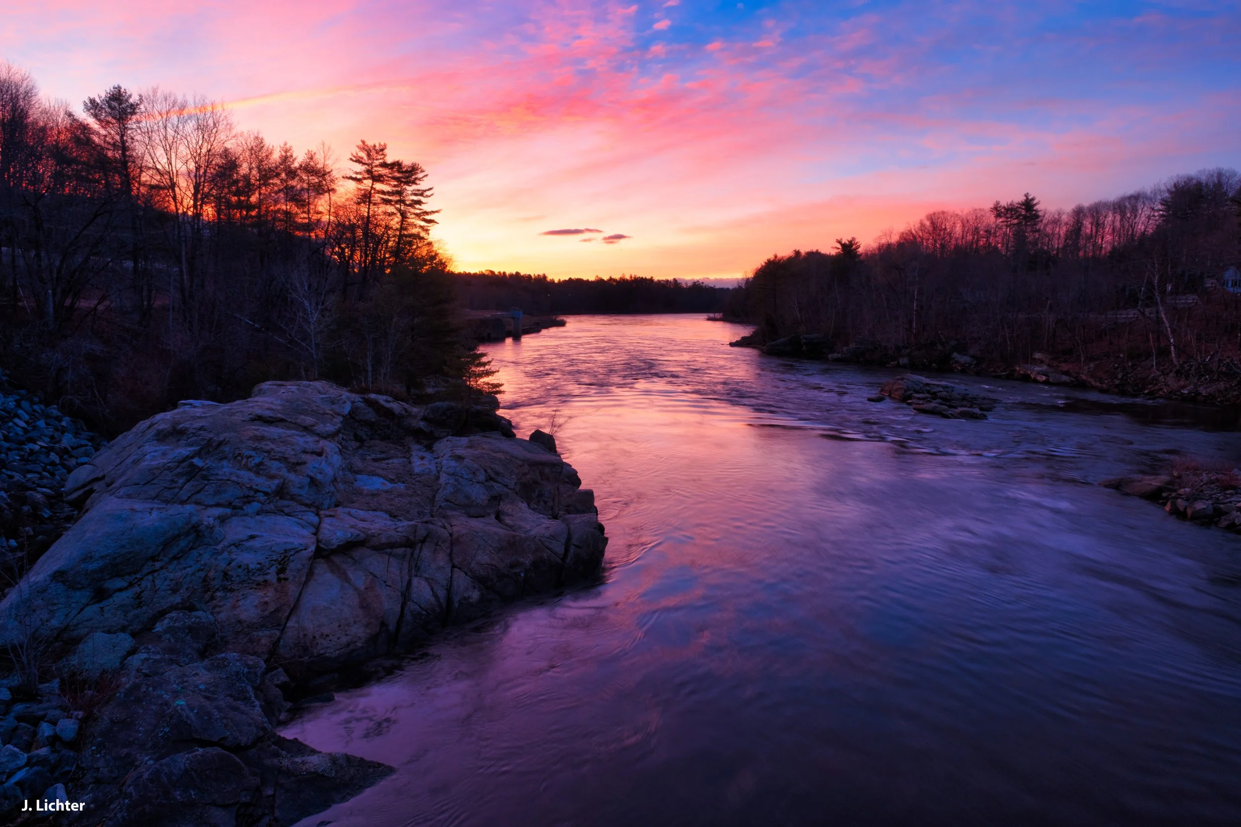 Androscoggin River at Lisbon Falls, Maine.