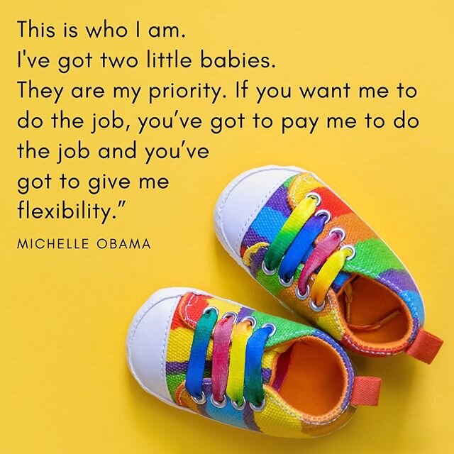 🍼Let&rsquo;s talk about Babies &amp; Work! 🍼
.
🌟 Michelle Obama (who I could quote ALL.Day.LONG!) talks about her experience as a breastfeeding mum of a four-month-old, having no childcare and having to go to a job interview 🙌 She demanded a flex