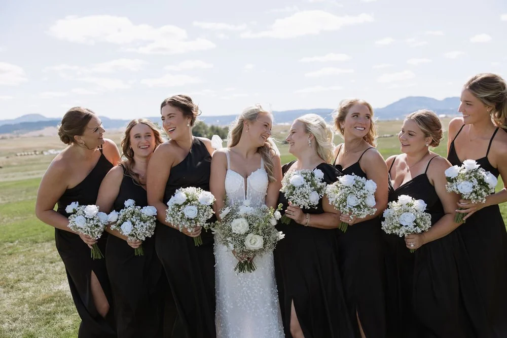 Bridal party at a wedding in Spearfish, SD