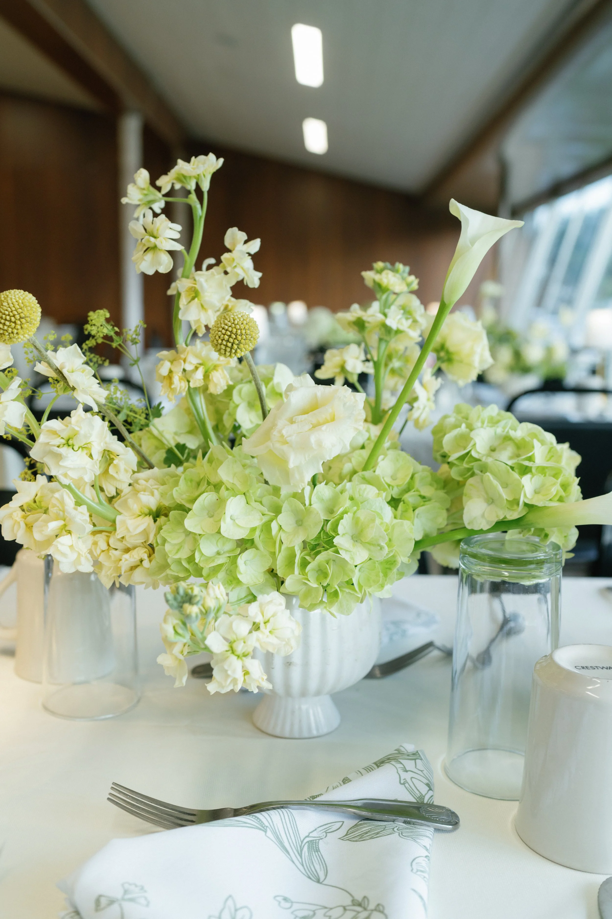 Lady J's wedding venue with florals by Love Always