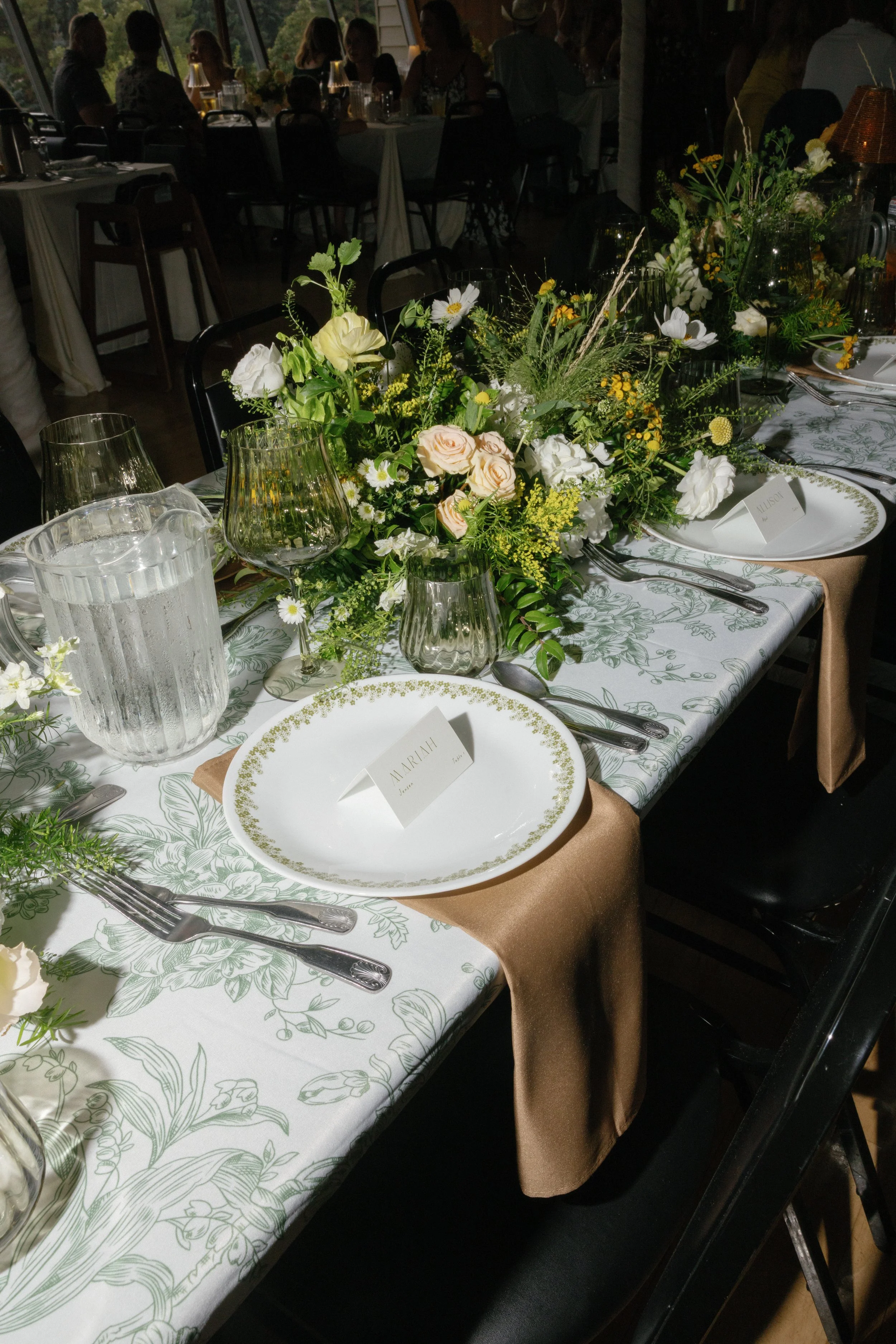 Lady J's wedding venue with florals by Love Always