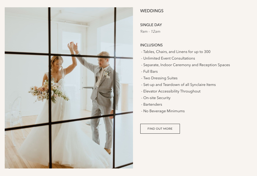 Synclaire Wedding Venue Fargo, ND