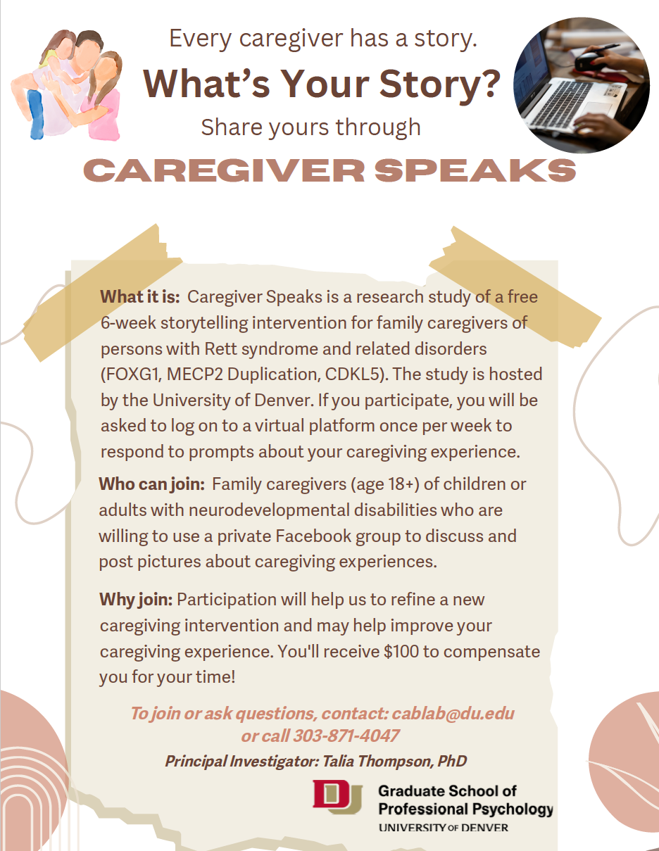 Caregiver Study from the University of Denver