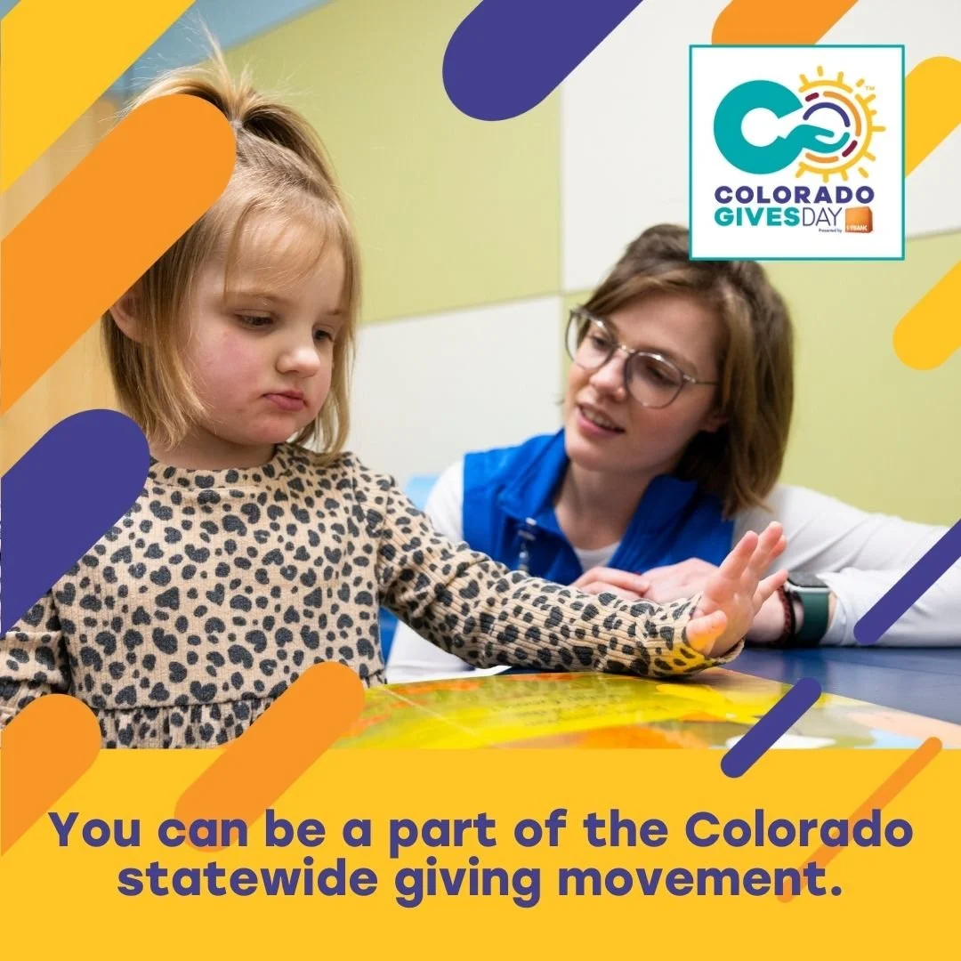 Early giving is open now for Colorado Gives Day! Schedule your donation today to support RMRA.

💜 Every donation to the Rocky Mountain Rett Association benefits the Rett Clinic at Children's Hospital Colorado to to continue and expand operations, fu