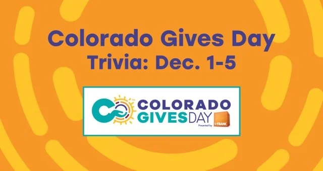 Colorado Gives Day trivia, hosted by FirstBank, starts tomorrow! Here's how it works: 
✨ Trivia questions will be posted two times per day, at 10am and 2pm MST. 
✨ Trivia week will run from Monday, December 1st to Friday, December 5th.
 ✨ The trivia 