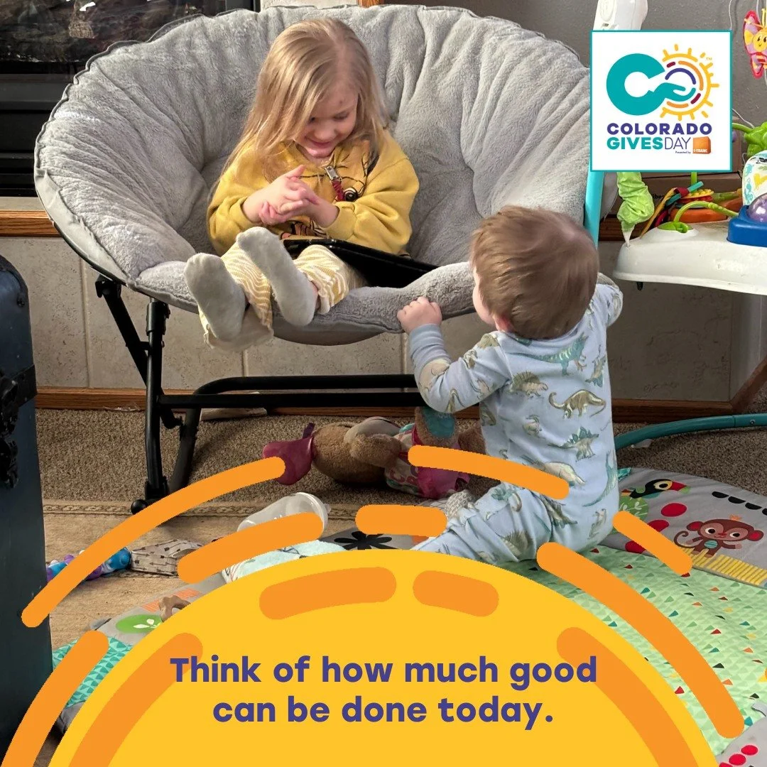 Colorado Gives Day is coming up on December 9th! ✨

💜 Your support matters. Every donation ensures essential care for families, reduces waitlist times, and helps drive research and progress toward a cure.
💜 Thank you for being a vital part of this 
