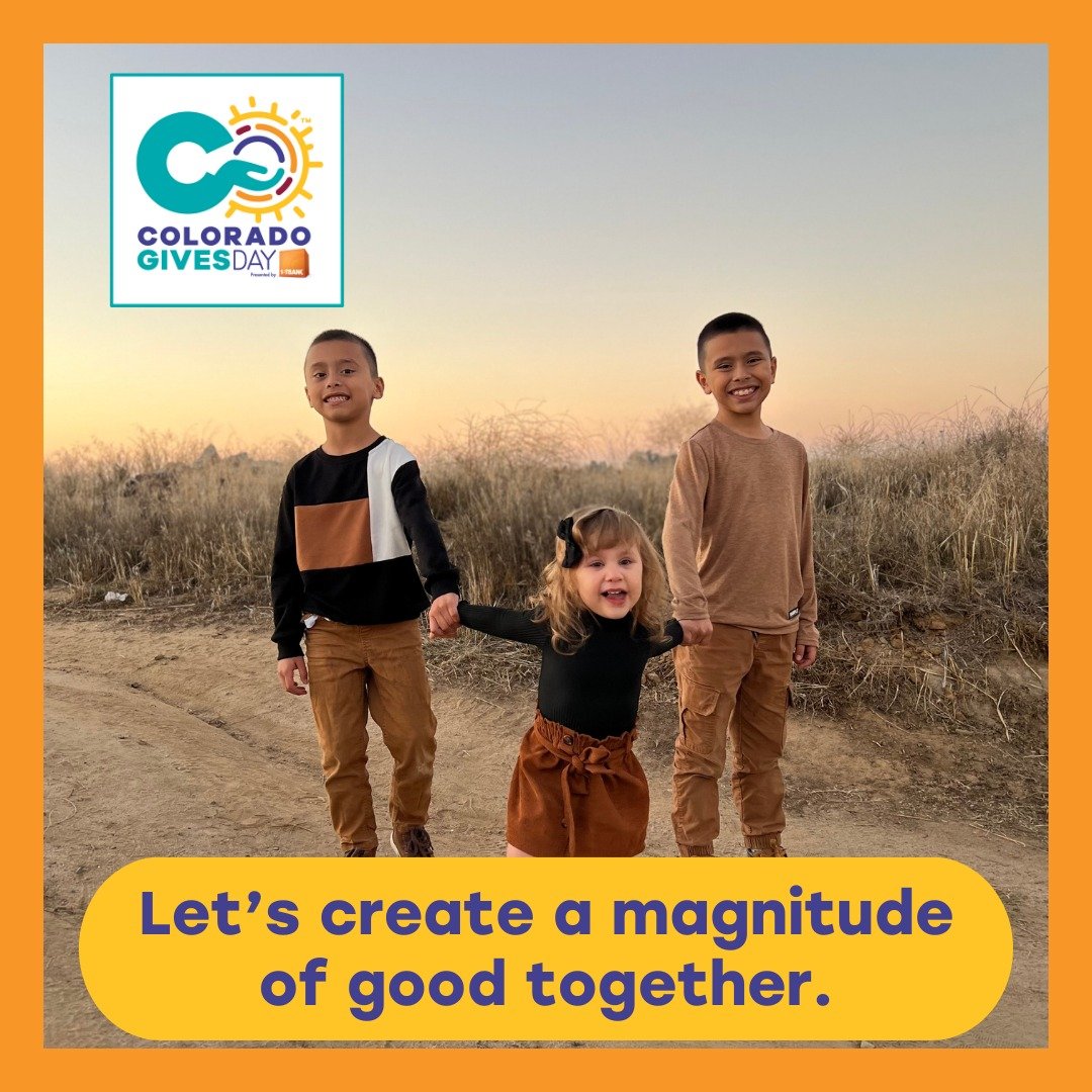 Let's create a magnitude of good together! ✨💜

Colorado Gives Day is two days away - Click the link in our bio to schedule your donation today.