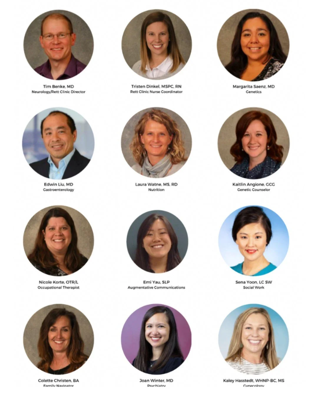Meet the 2026 team of doctors, therapists, coordinators, and more at the Rett Clinic!🧬💜 

Our team has developed a wealth of experience and knowledge about Rett and Rett-like disorders, and we&rsquo;re recognized as national and international leade