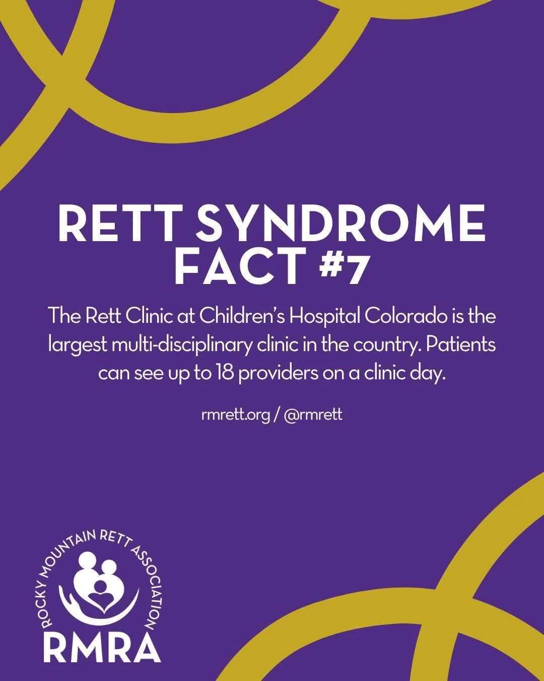 During a clinic day, patients can see up to 18 providers in one place! The Rett Clinic at Children's Hospital Colorado includes providers who specialize in neurology, developmental pediatrics, occupational therapy, and more! To learn more about the R