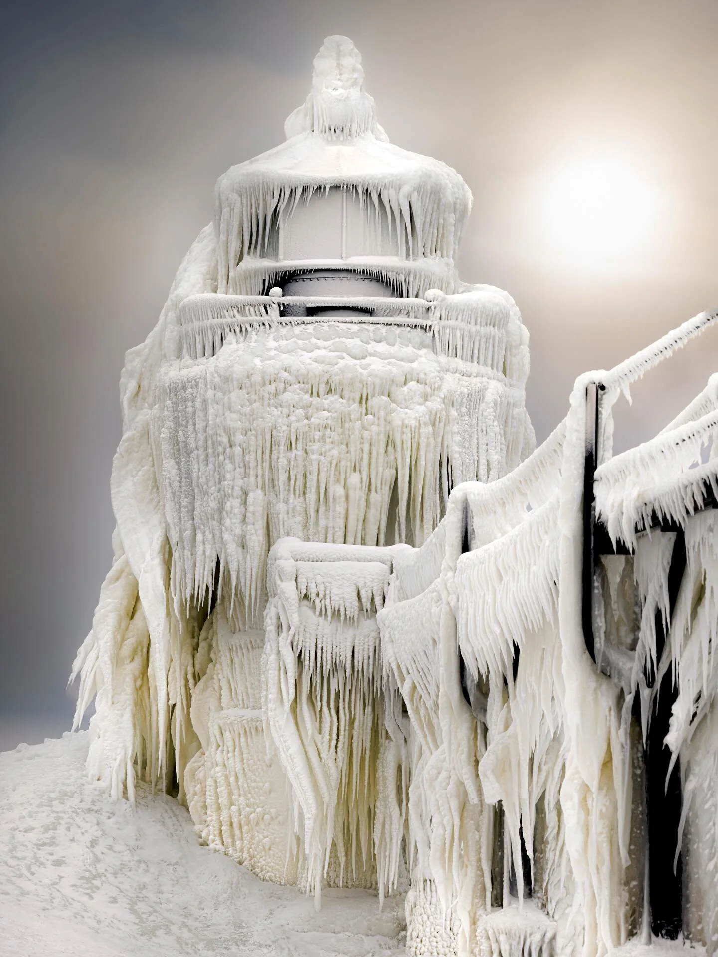 Winters vengeance &hellip;. #winter #winterice #winterlighthouse #lighthouse #greatlakeswinter