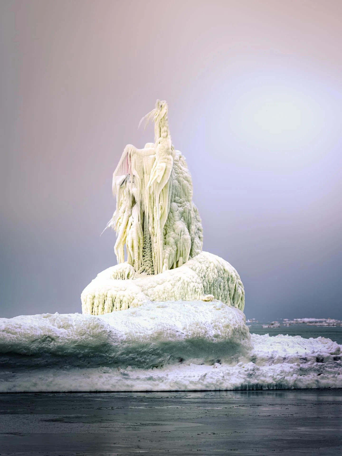 Winter on the Great Lakes is a different kind of beautiful&hellip; the kind that hurts.

Freezing temps. Brutal wind ripping off the water. Ice forming on everything it touches. And when those waves start crashing, the spray freezes mid-air and turns