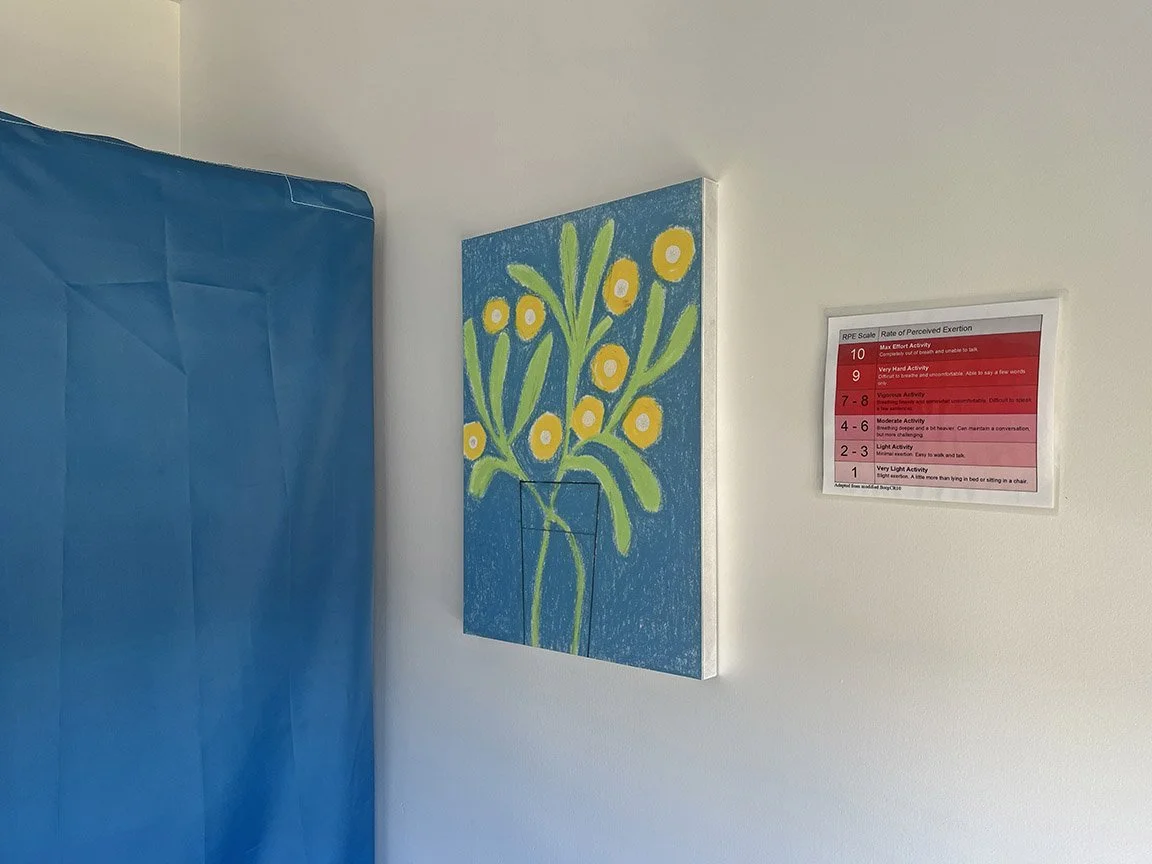  Tucker Nichols, Installation view, Stanford Hospital Rehab Gym, 2025 
