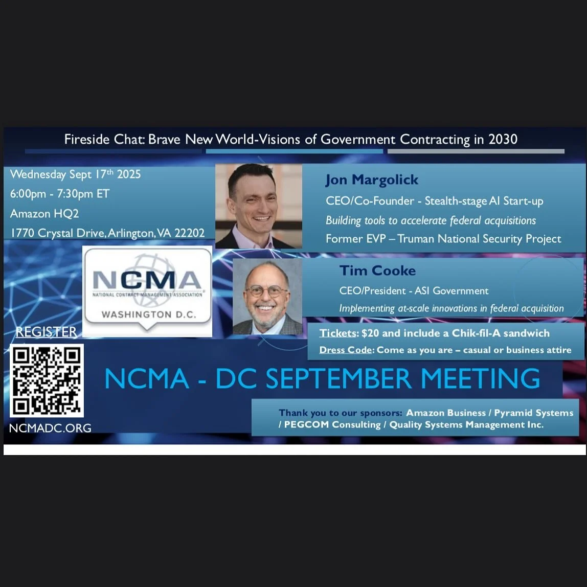 We’re officially a week away from the first fall event with NCMA DC!
Scan the QR code above to register ✨