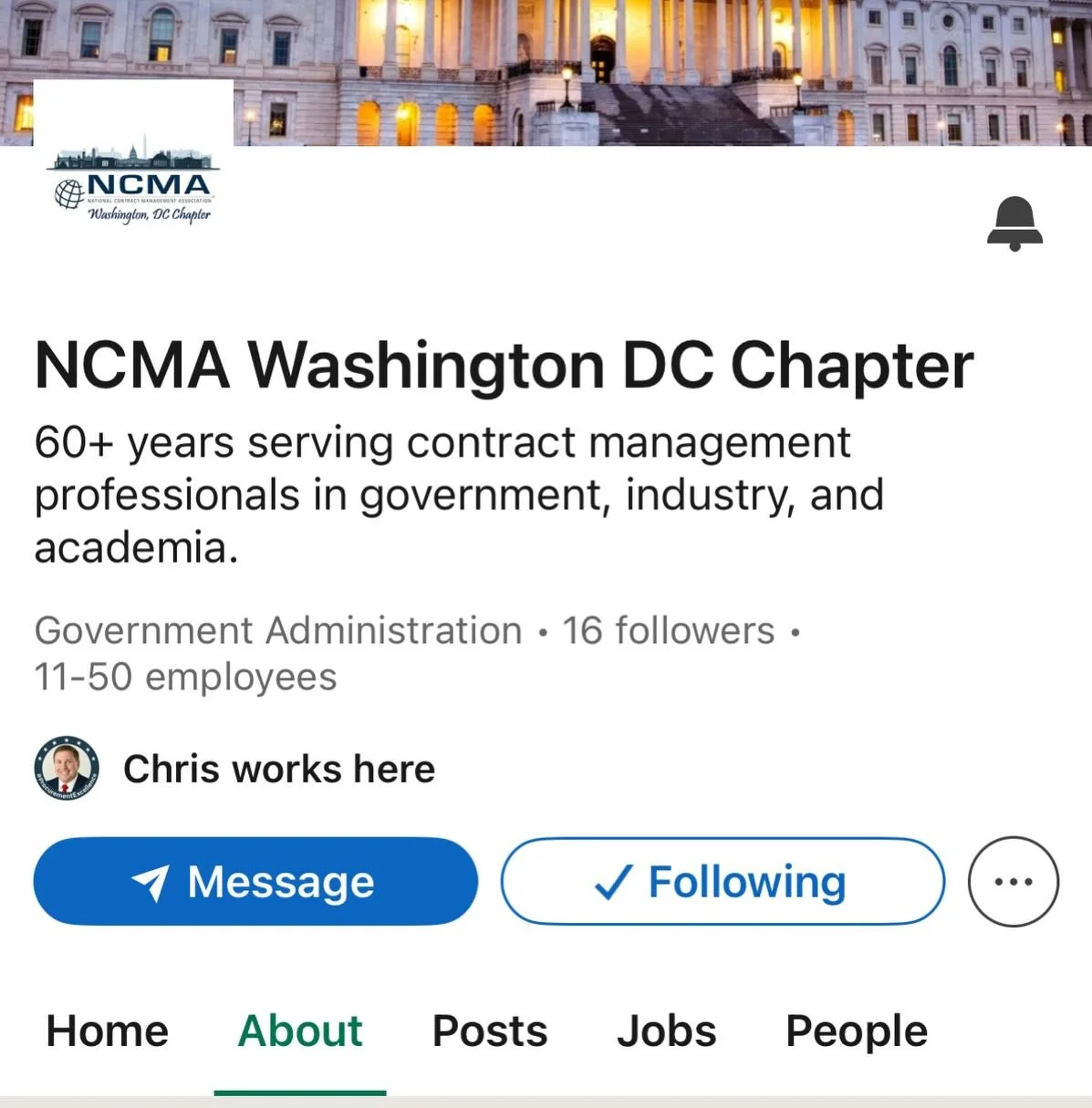 We&rsquo;re on LinkedIn! 🚀

NCMA DC officially has a LinkedIn Page, separate from our group, where you can keep up with events, announcements, and send us messages directly.

Follow us and stay connected: https://www.linkedin.com/company/national-co