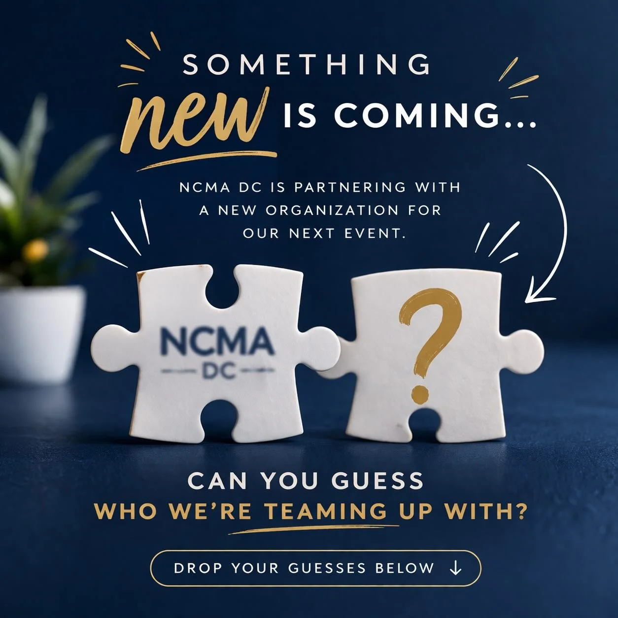 👀 Something new is coming&hellip;

NCMA DC is excited to announce we&rsquo;re partnering with a new organization for our next event.

We&rsquo;re keeping this one under wraps for now 👀

Any guesses on who it might be? Drop your predictions below ⬇️