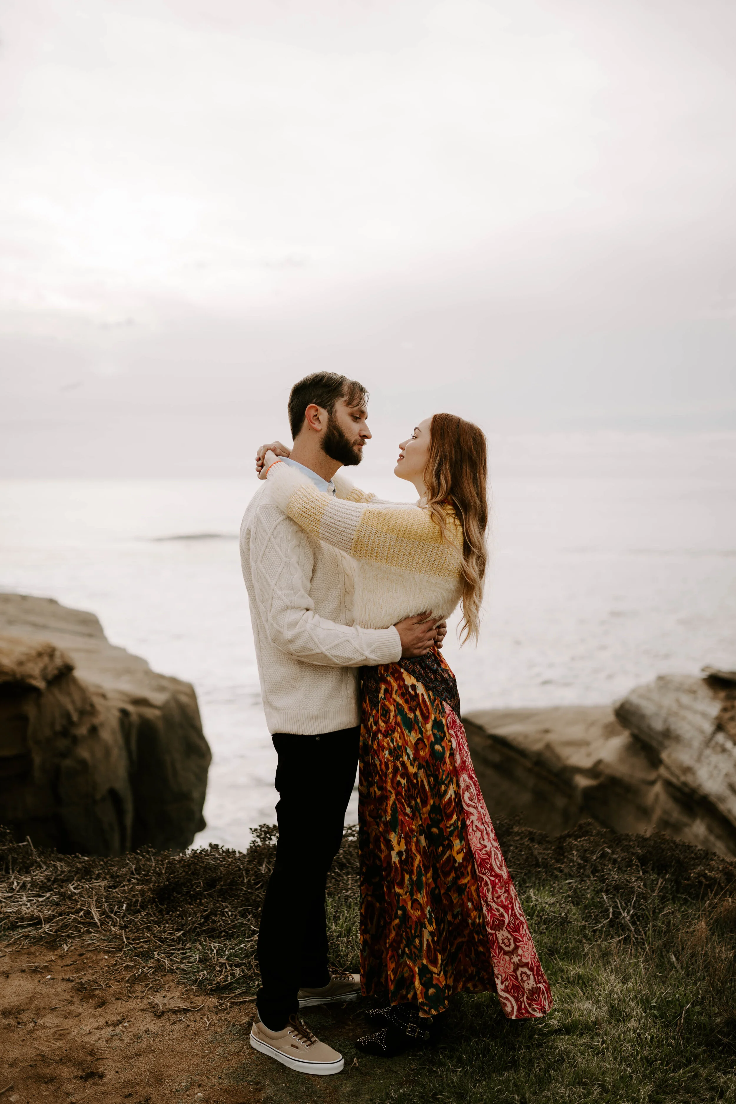 Sunset Cliffs San Diego California- Free People inspired Sunset Engagement Session- lauren turner photography elopement and wedding photographer southern california.jpg