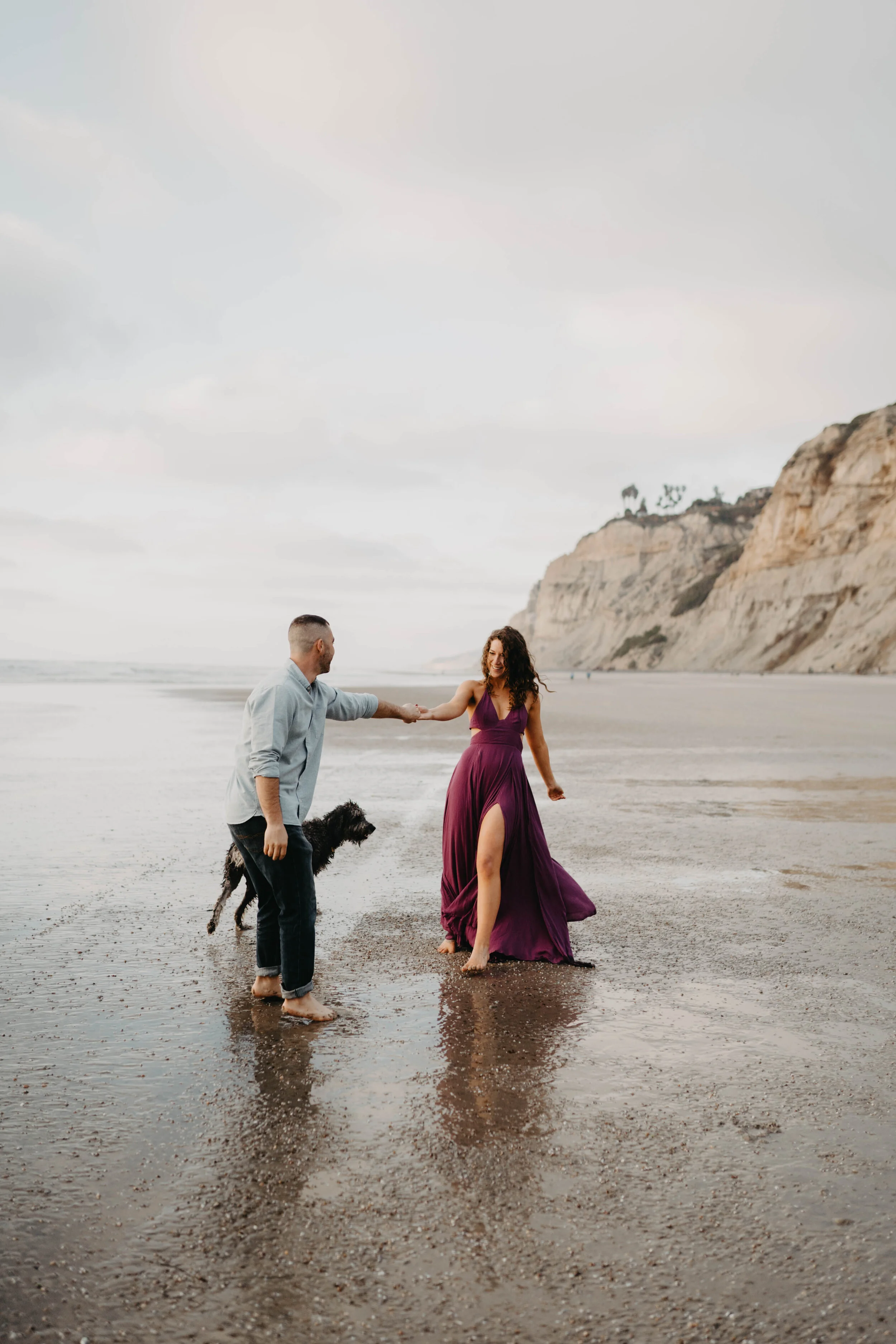 Blacks beach san diego california  sunset engagement  session