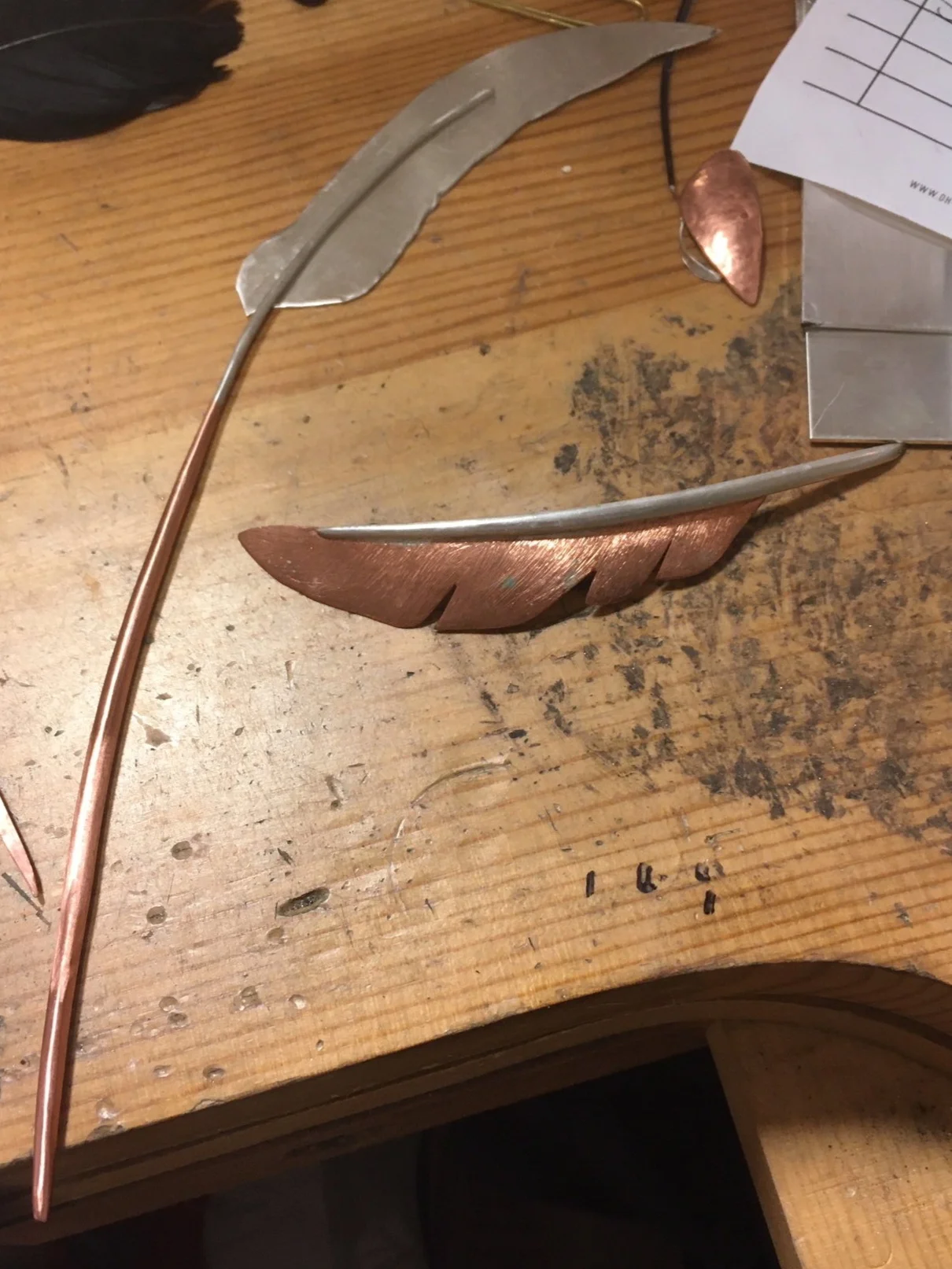 Studies for hair ornaments in sterling silver, bronze and copper, coming soon