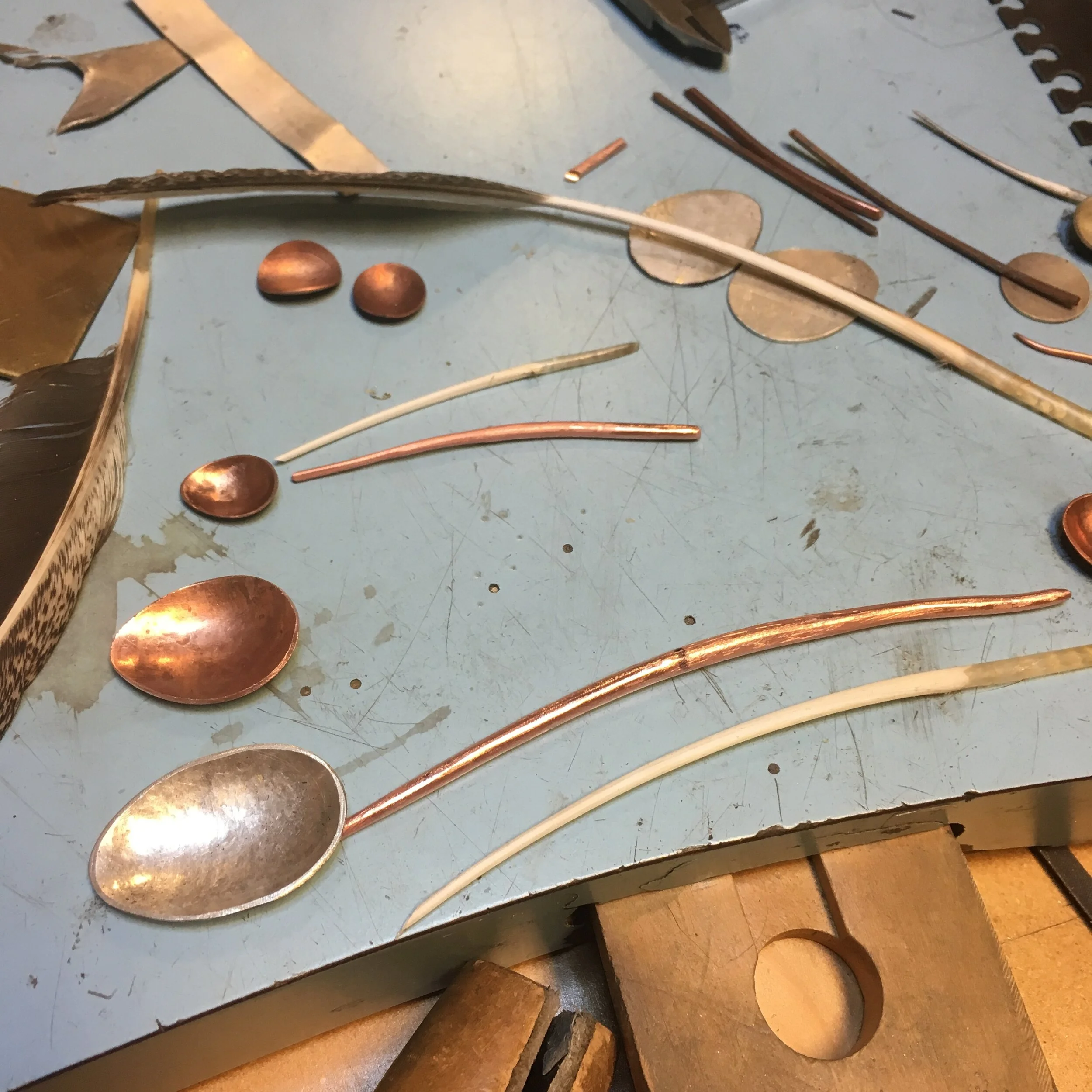 Studies for quill-and-egg spoons, coming soon