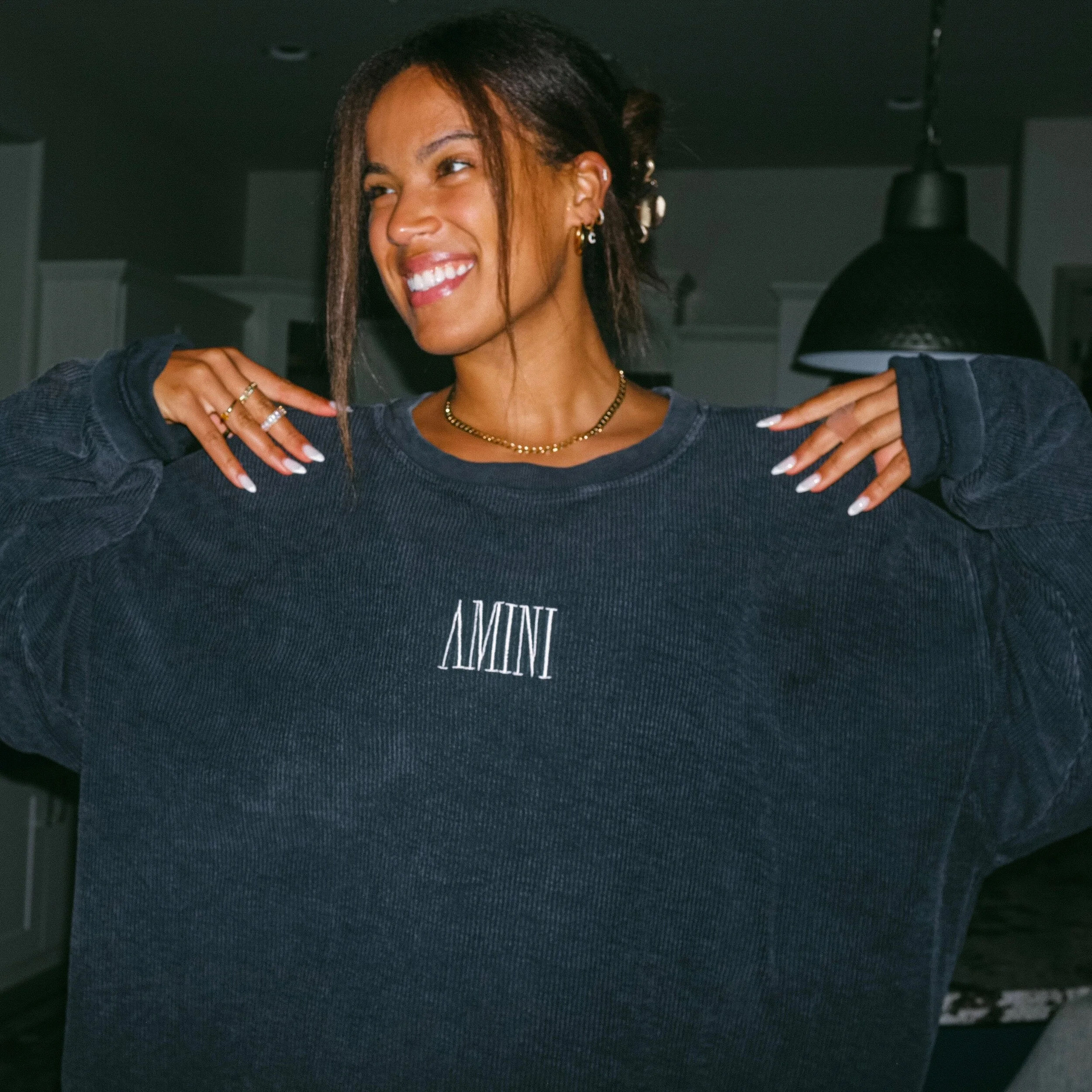 AMINI Logo Crewneck - Vintage Black