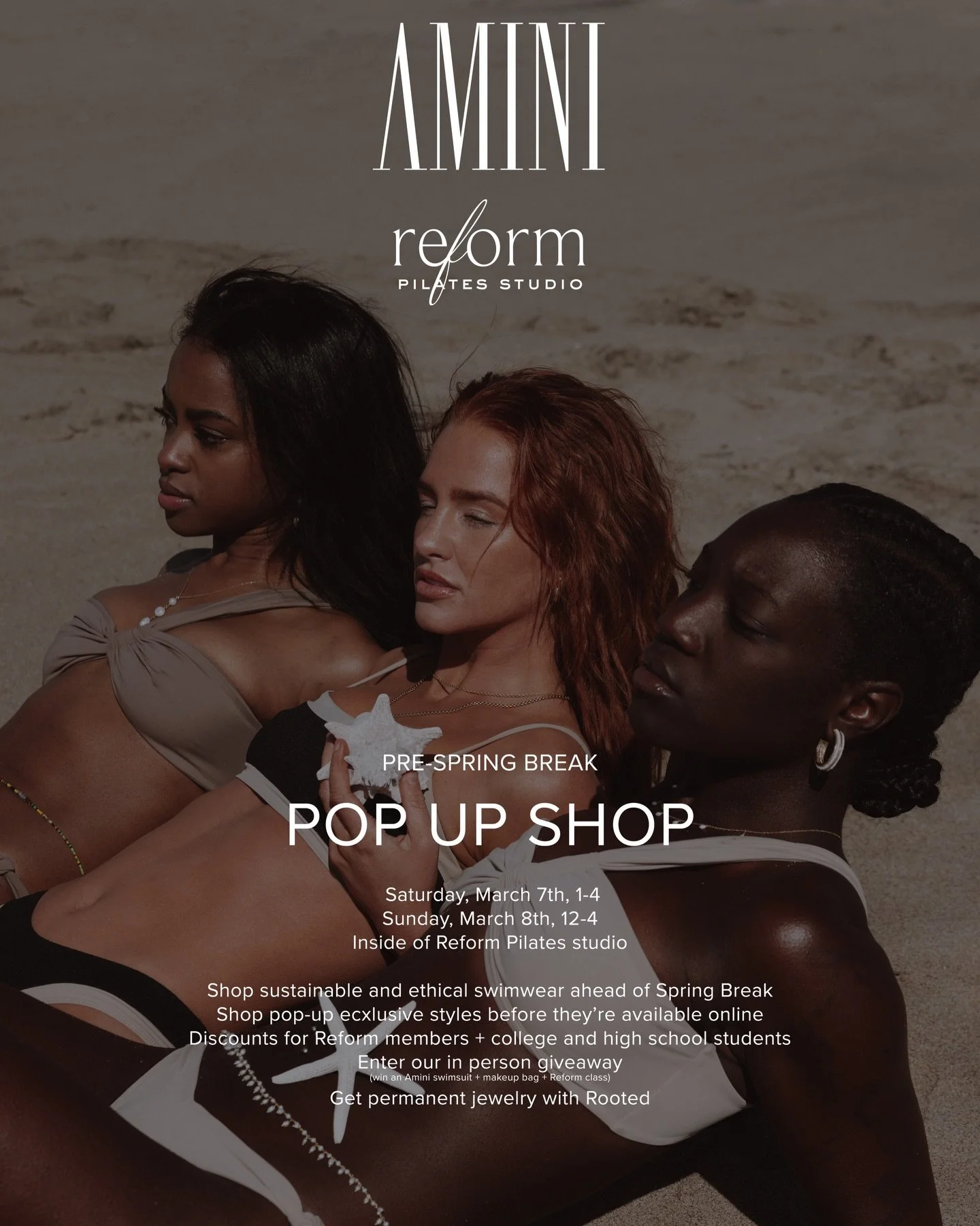 POP UP SHOP🐚🐚
Mark your calendars, March 7th &amp; 8th at @reformpilatescomo 🤍
