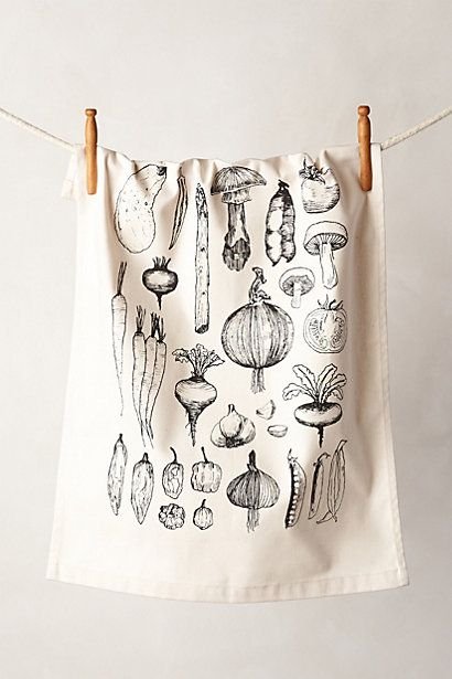 Organic Cotton Kitchen Towel- printed with water based inks