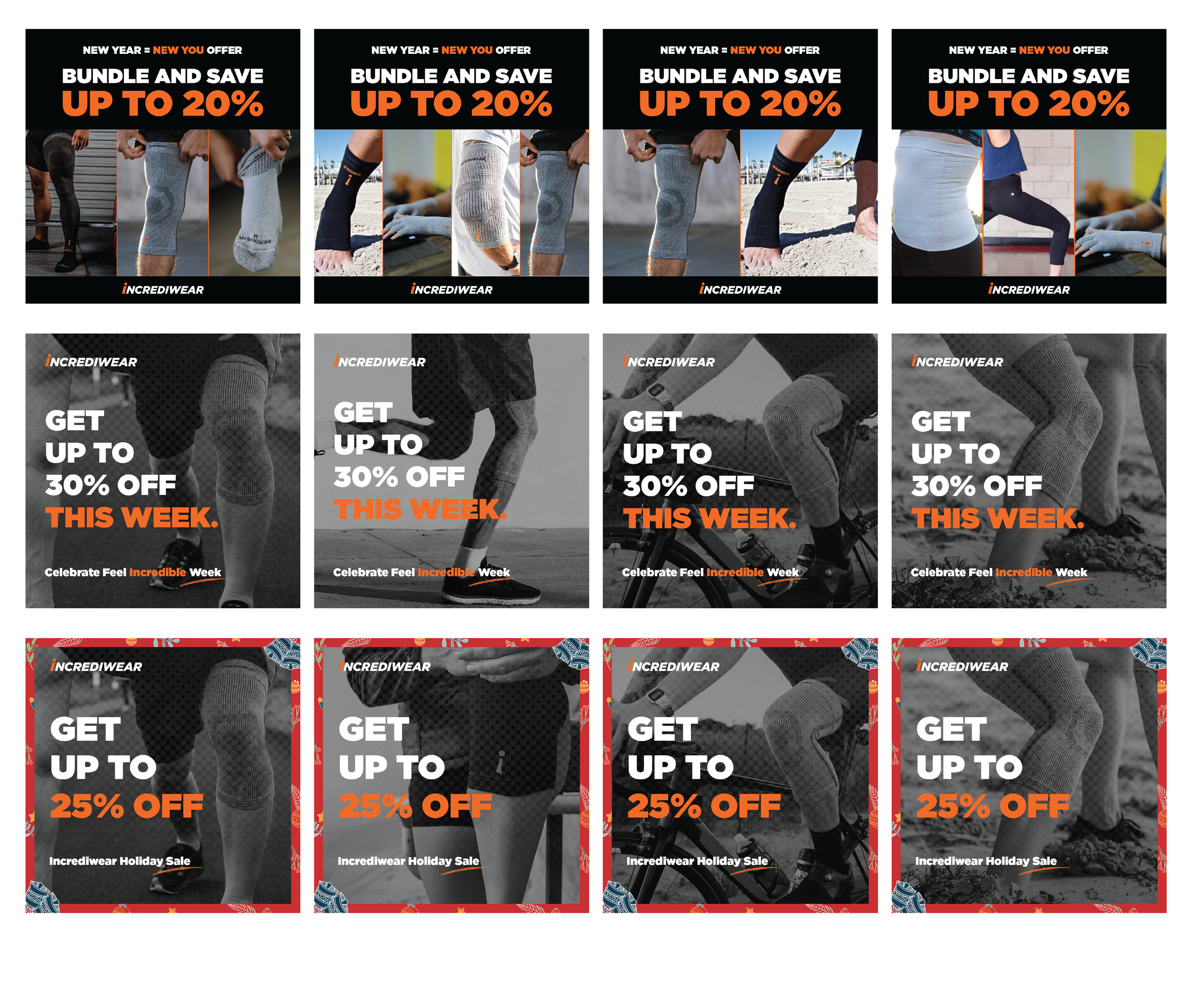 Incrediwear Seasonal Ads - Social Media