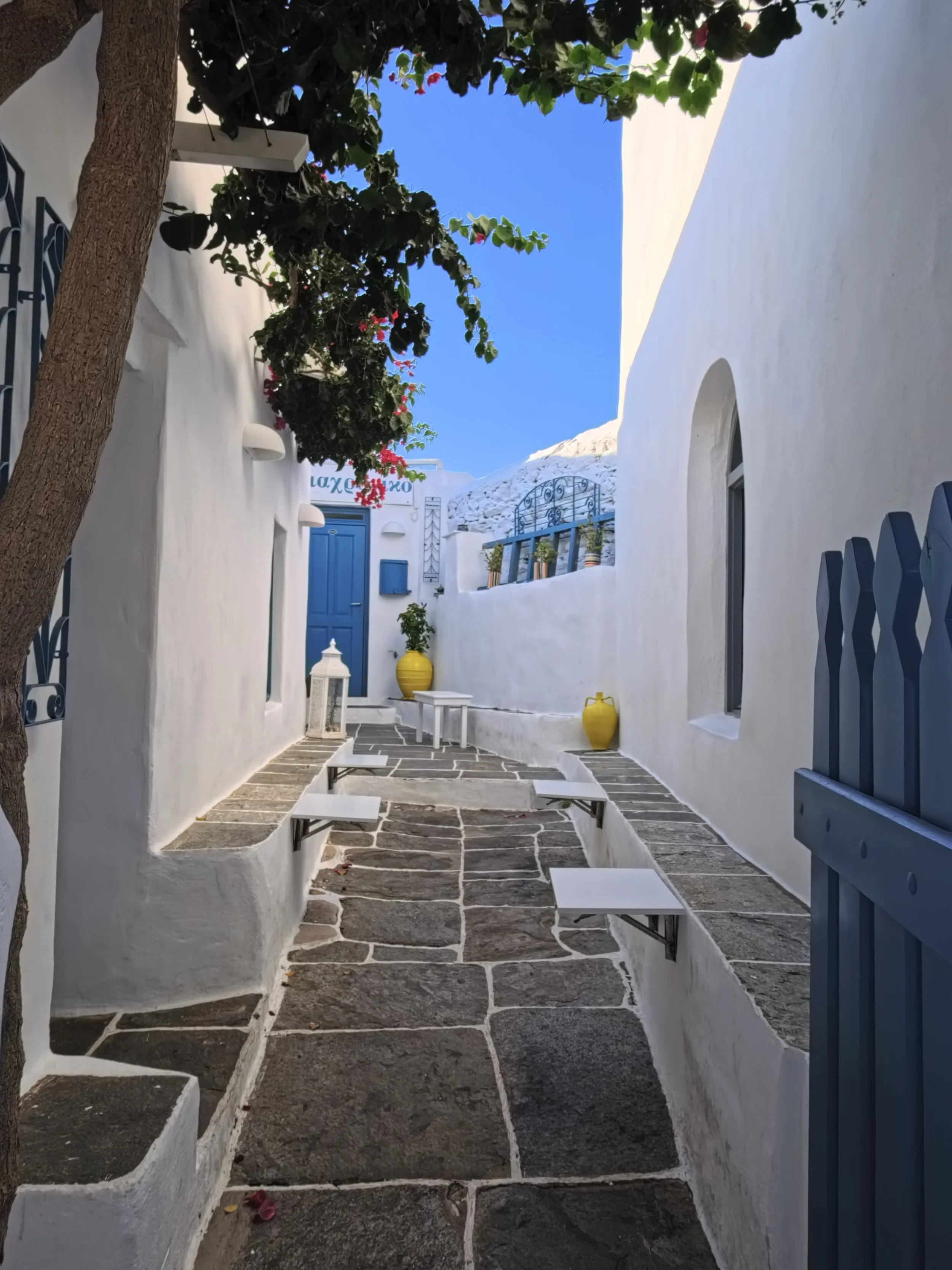 Ano Petali Alleyway on Sifnos, Greece.