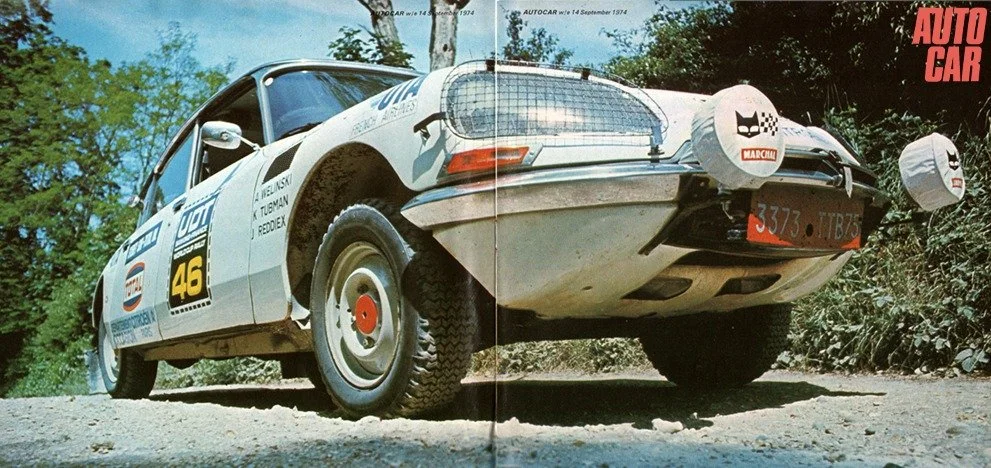 This shot from 1974 shows little has changed, the hydropneumatic suspension adjusted to the raised position.