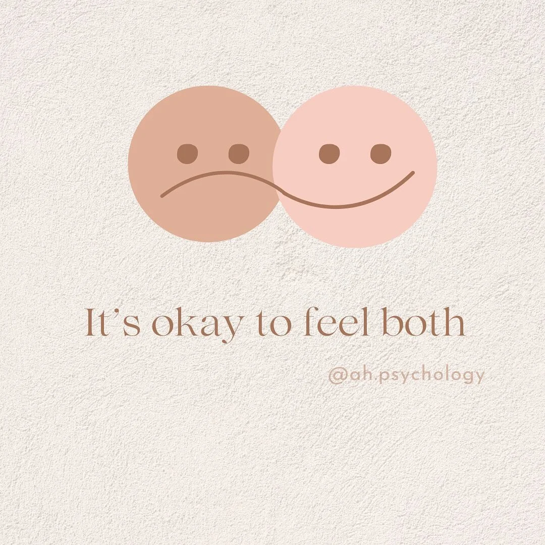 𝐁𝐨𝐭𝐡 𝐭𝐡𝐢𝐧𝐠𝐬 𝐜𝐚𝐧 𝐛𝐞 𝐭𝐫𝐮𝐞⁣
⁣
DBT reminds us of the dialectical nature of emotions - meaning two things can be true at the same time. Dialectic statements include, &ldquo;It is raining AND it is sunny outside,&rdquo; &ldquo;I feel hap