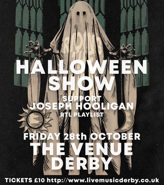 Tickets are up for our HALLOWEEN SHOW 🎃 Friday October 28th @thevenue_derby LINK IN BIO 🎃