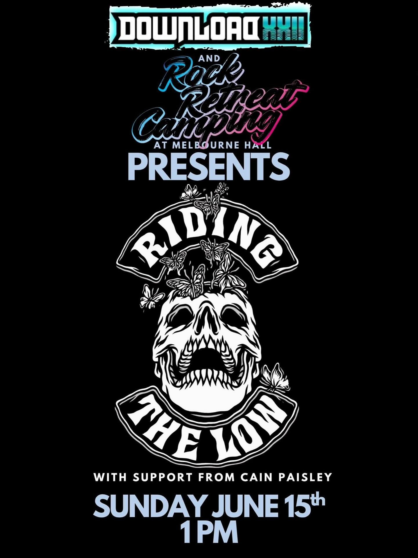 Our Dogtooth stage appearance @downloadfest isn&rsquo;t our only performance next weekend. On SATURDAY 15th we will be playing a set at Rock Retreat Camping at Melbourne Hall, just ten minutes drive from the main Download site. With @cain_paisley_gui