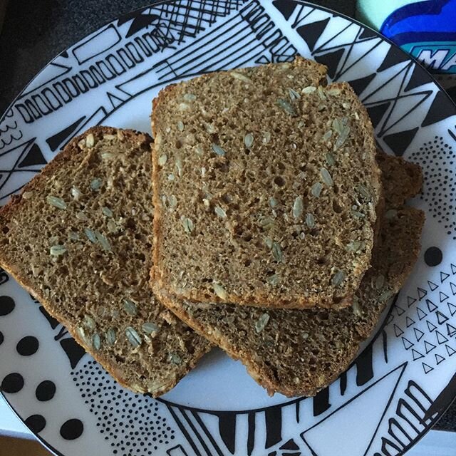 Homemade, Einbrott, Rye, seeds and hazelnut toast!  Yummy.