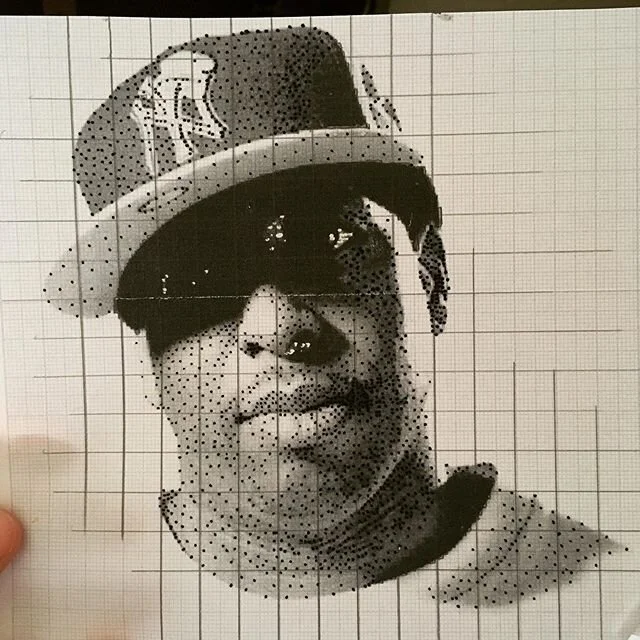 Just tidying and found a folder with all the paper elements to my old work. I&rsquo;ll post a few bits over the coming days.
Early in our relationship I showed up my lack of hip hop understanding by doing a surprise picture for @peeessdoubleyou for h