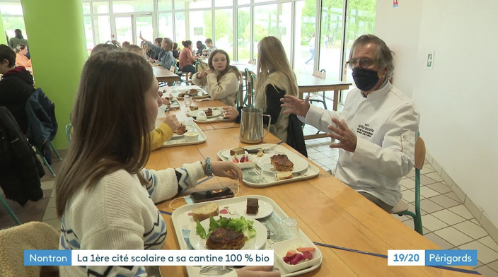17/05/21 - France 3 Nouvelle-Aquitaine : Le cantine de la cité scolaire de Nontron reçoit le label 100% bio 