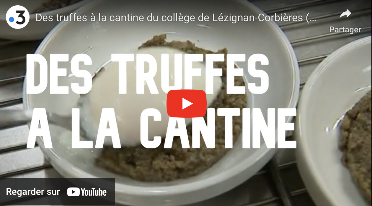 20/02/19 - France 3 Occitanie : Des truffes à la cantine du collège de Lézignan-Corbières (Aude)