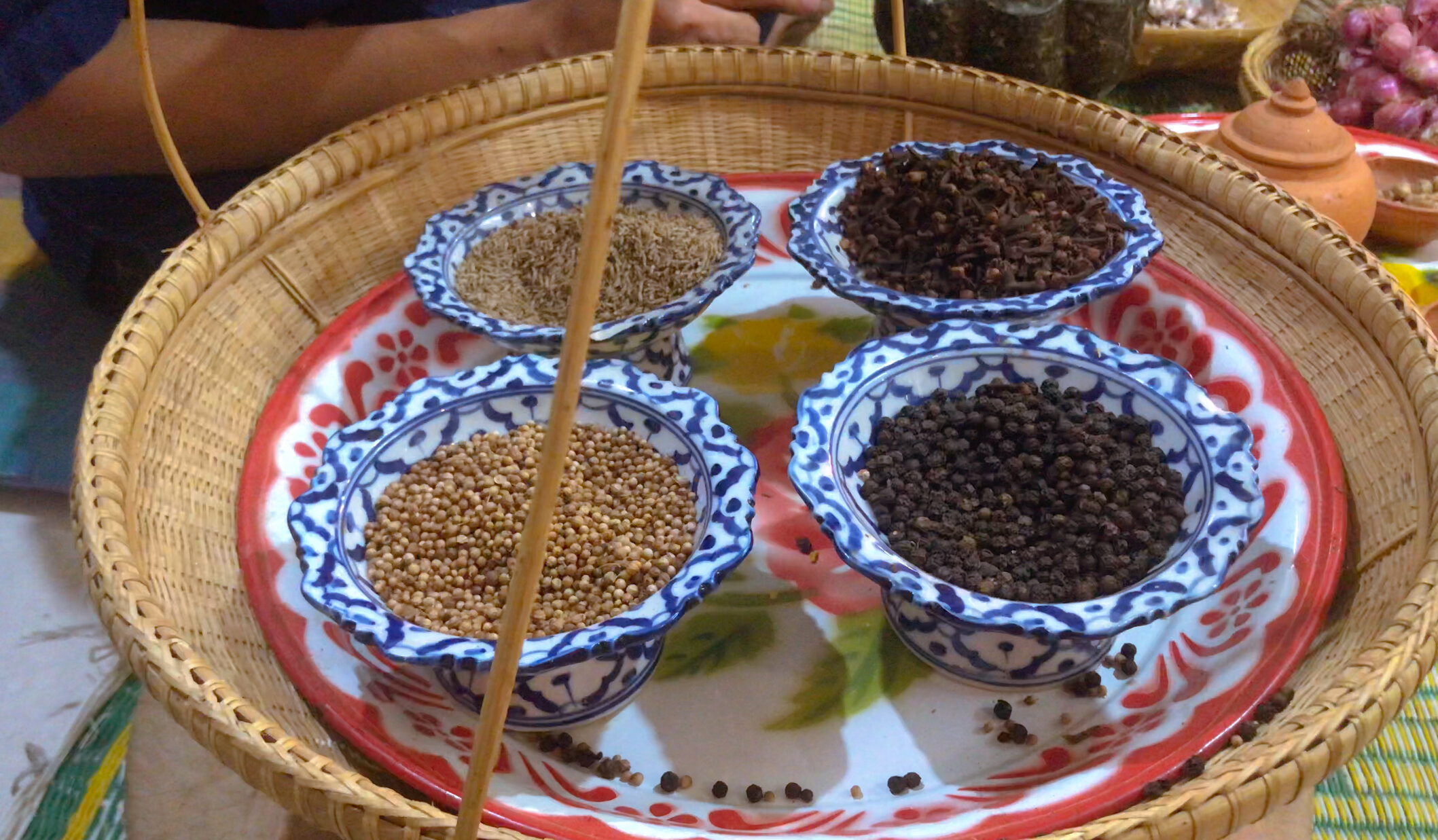 spices; coriander, star anise, cardamom and cumin