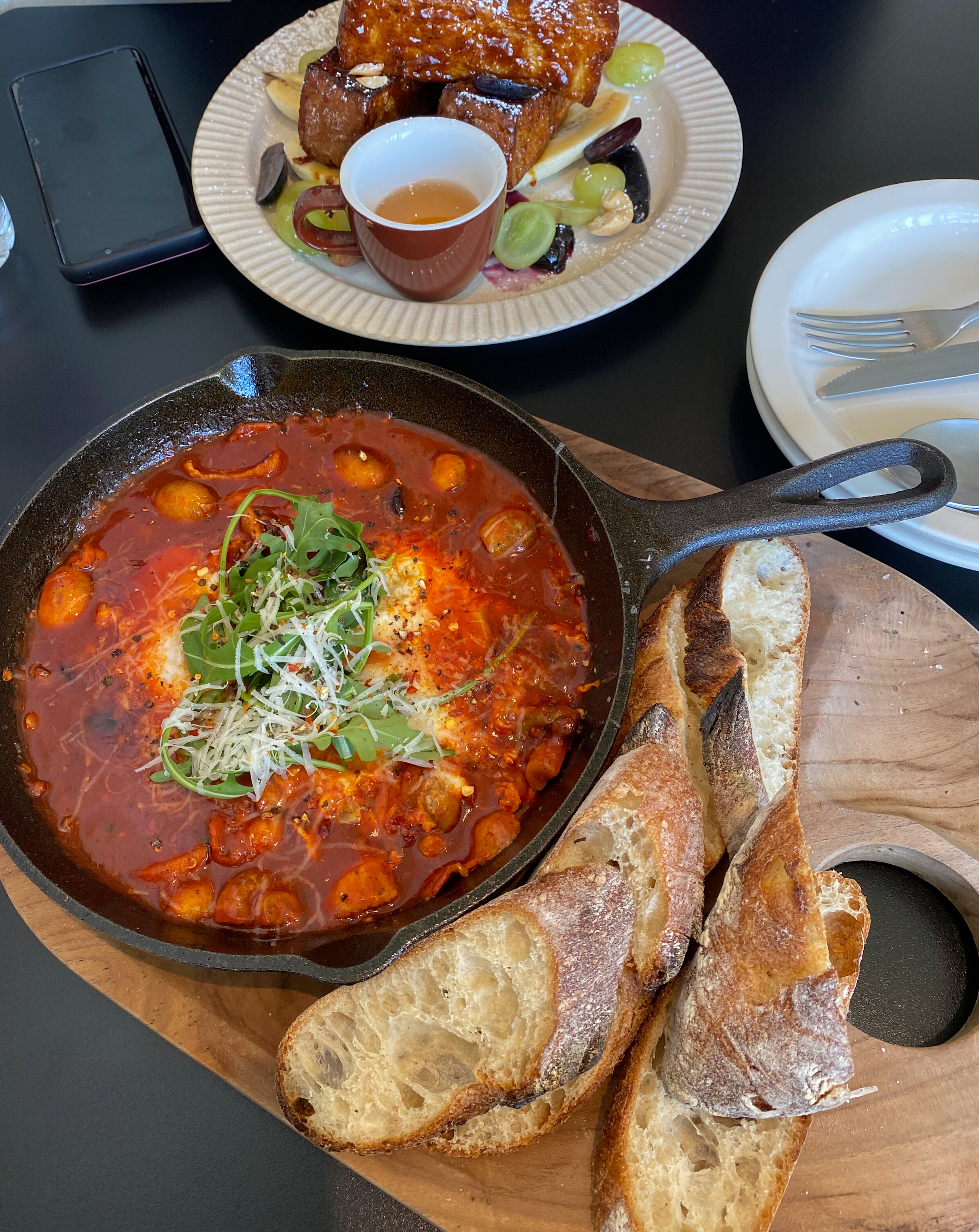 yummy but shakshuka was too heavy on a warm day