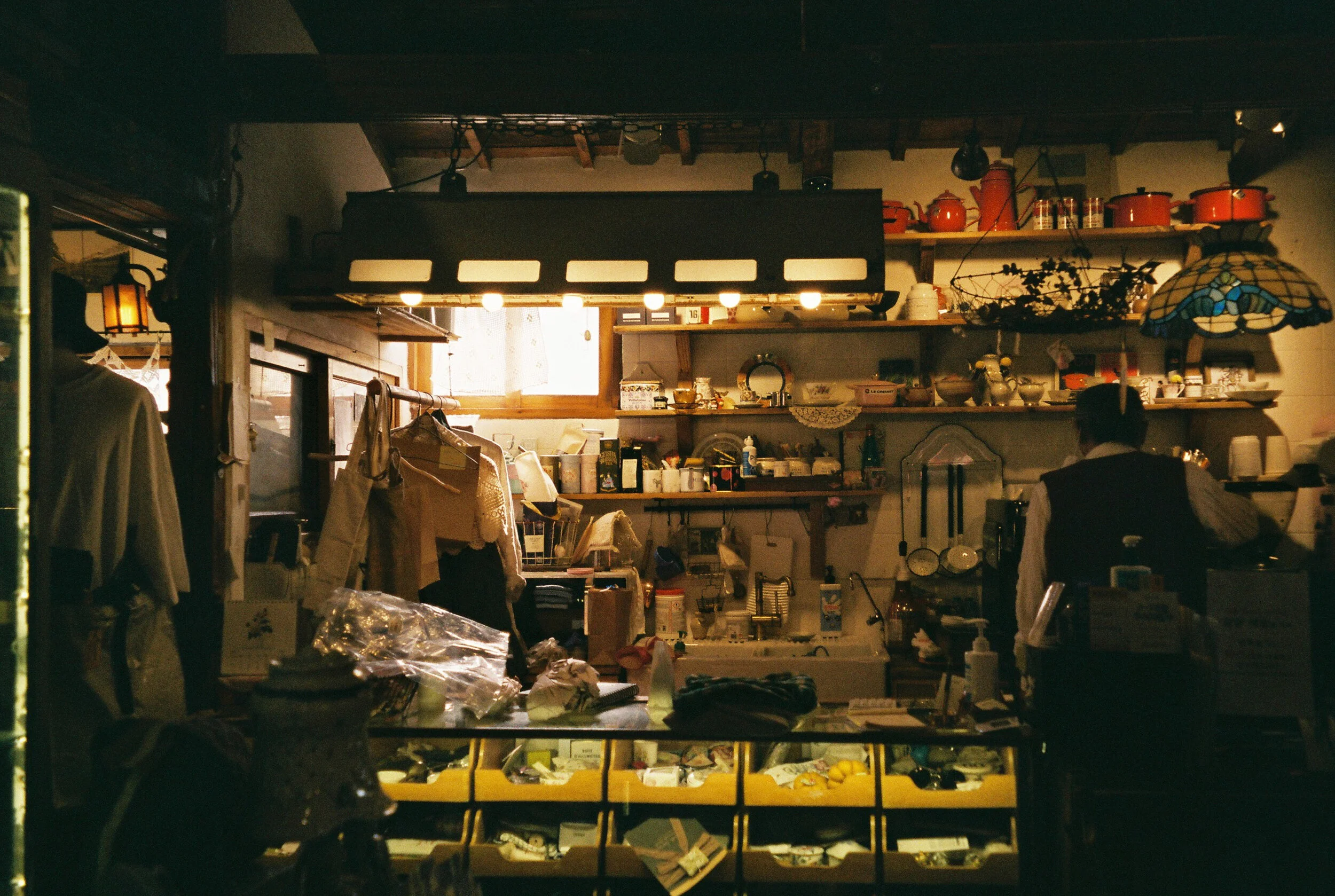 the  counter of a very expensive but quality linen boutique