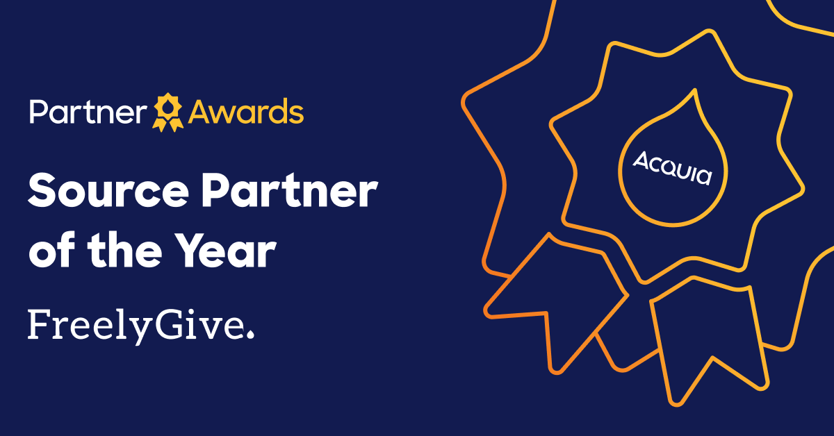 Press Release: FreelyGive Honoured as a 2025 Acquia Partner Award Winner