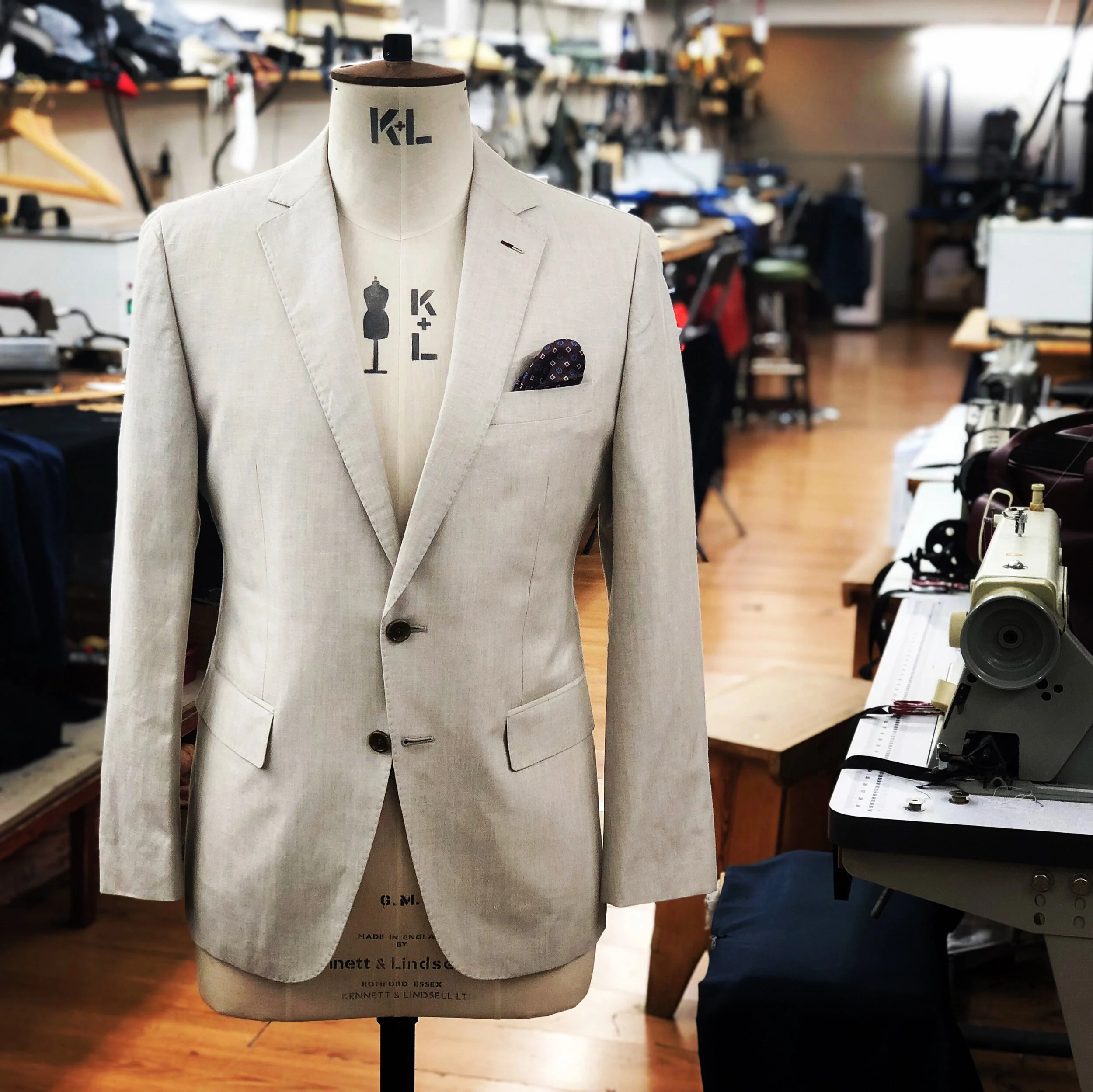 Linen and Cotton Blend Bespoke Jacket by Roberto Revilla London