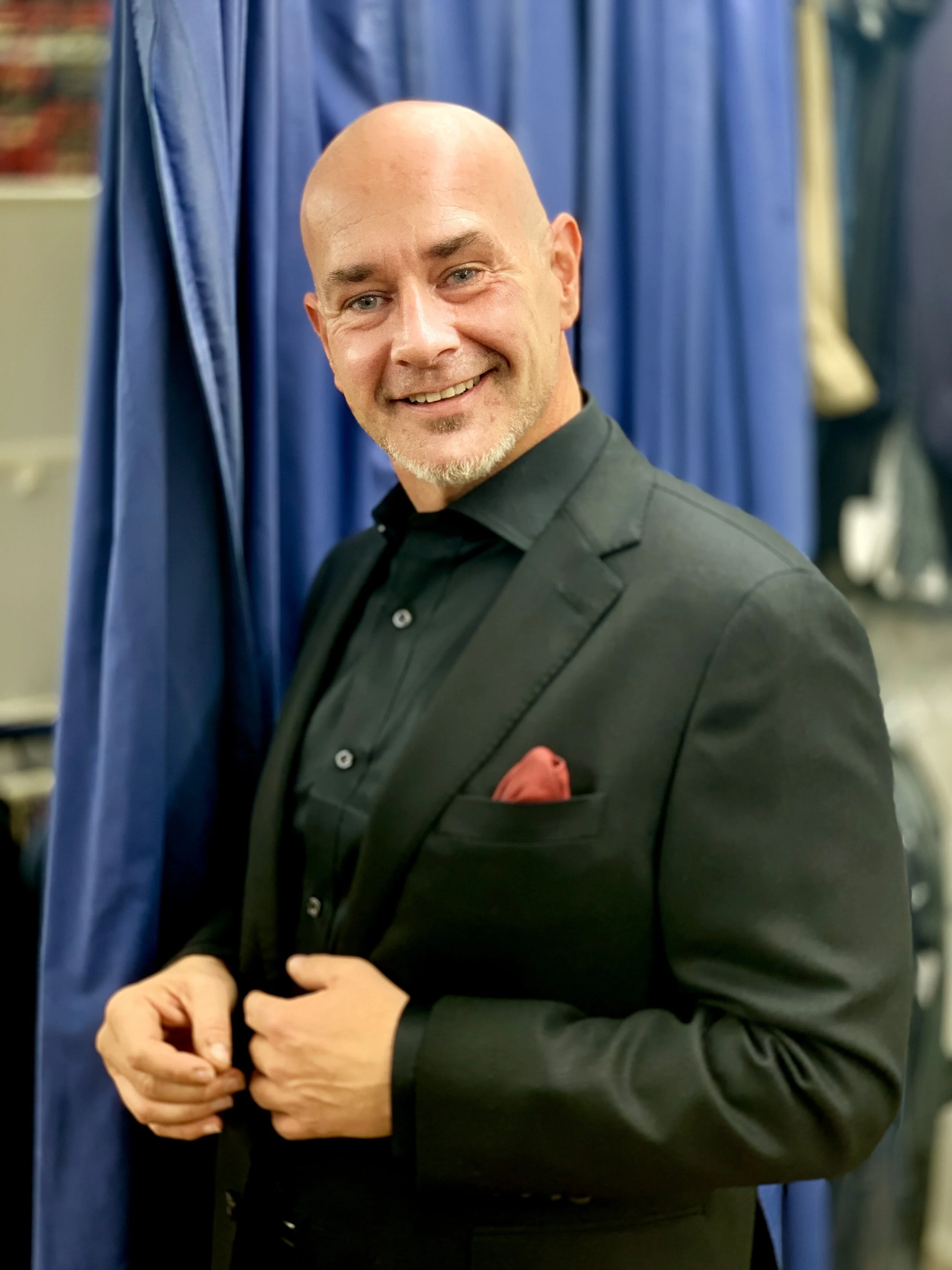 Black Wool Hopsack Bespoke Jacket and Shirt by Roberto Revilla London
