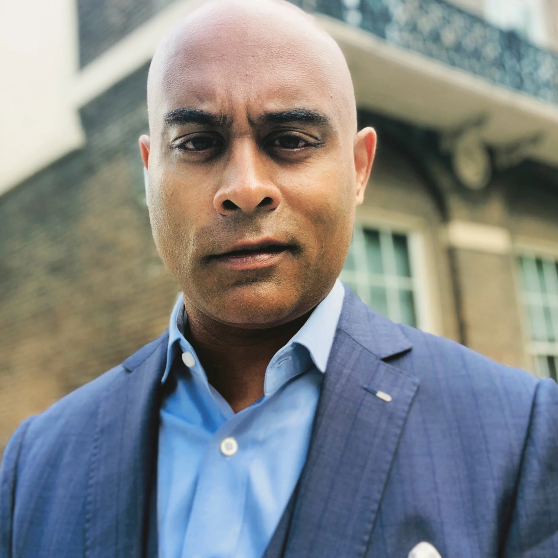 Blue Grey Bespoke Suit by Roberto Revilla London, Fabric by Reda of Italy