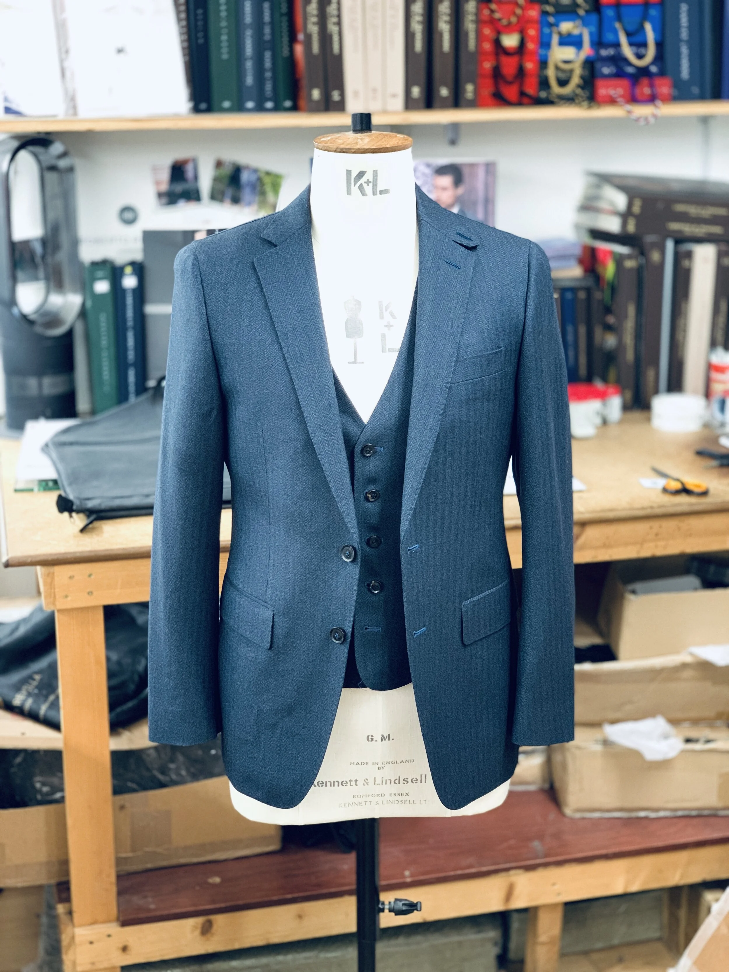Herringbone Tweed Bespoke Suit by Roberto Revilla London
