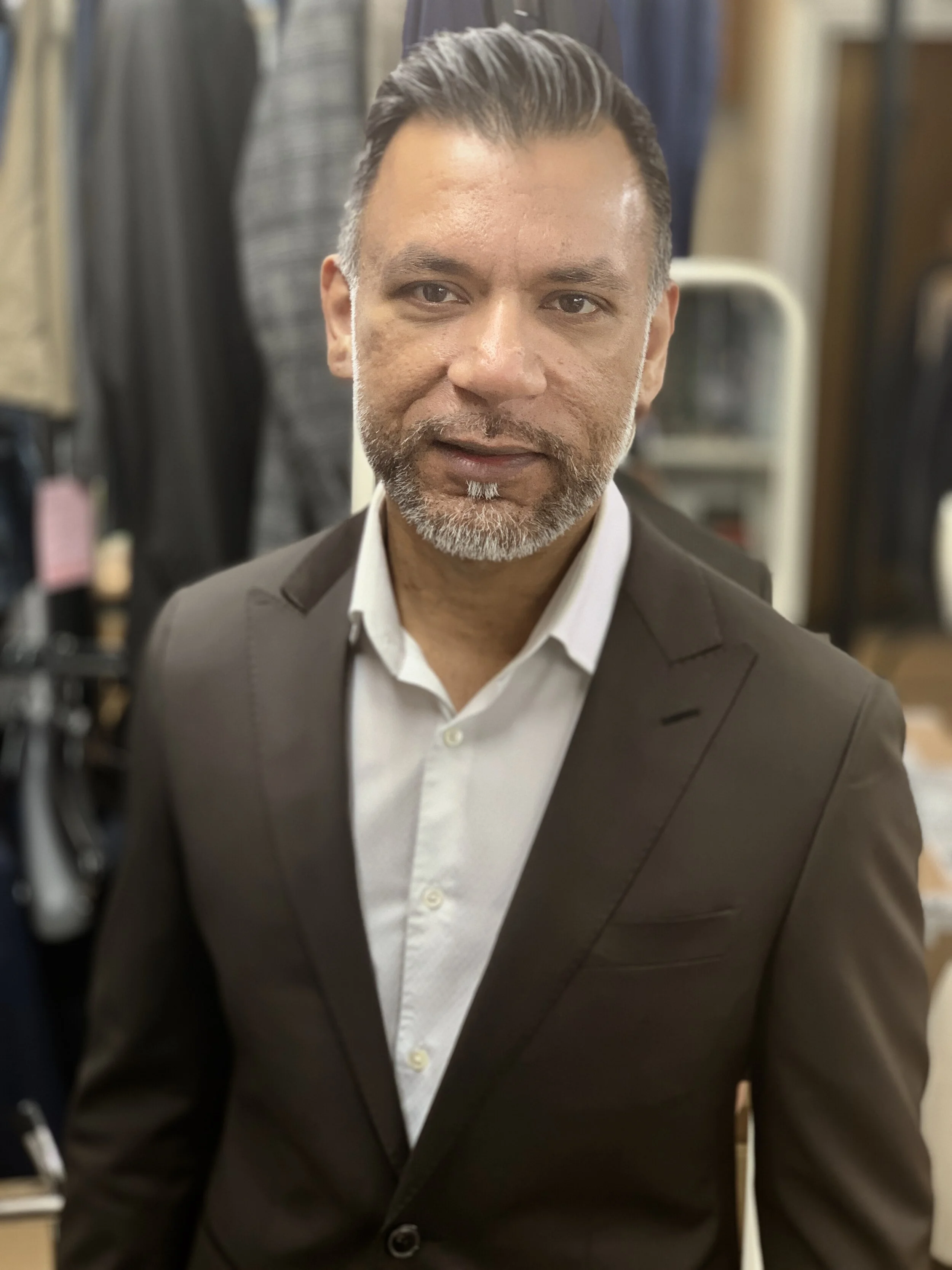 Charcoal Brown Bespoke Suit by Roberto Revilla London for Rakesh Davda