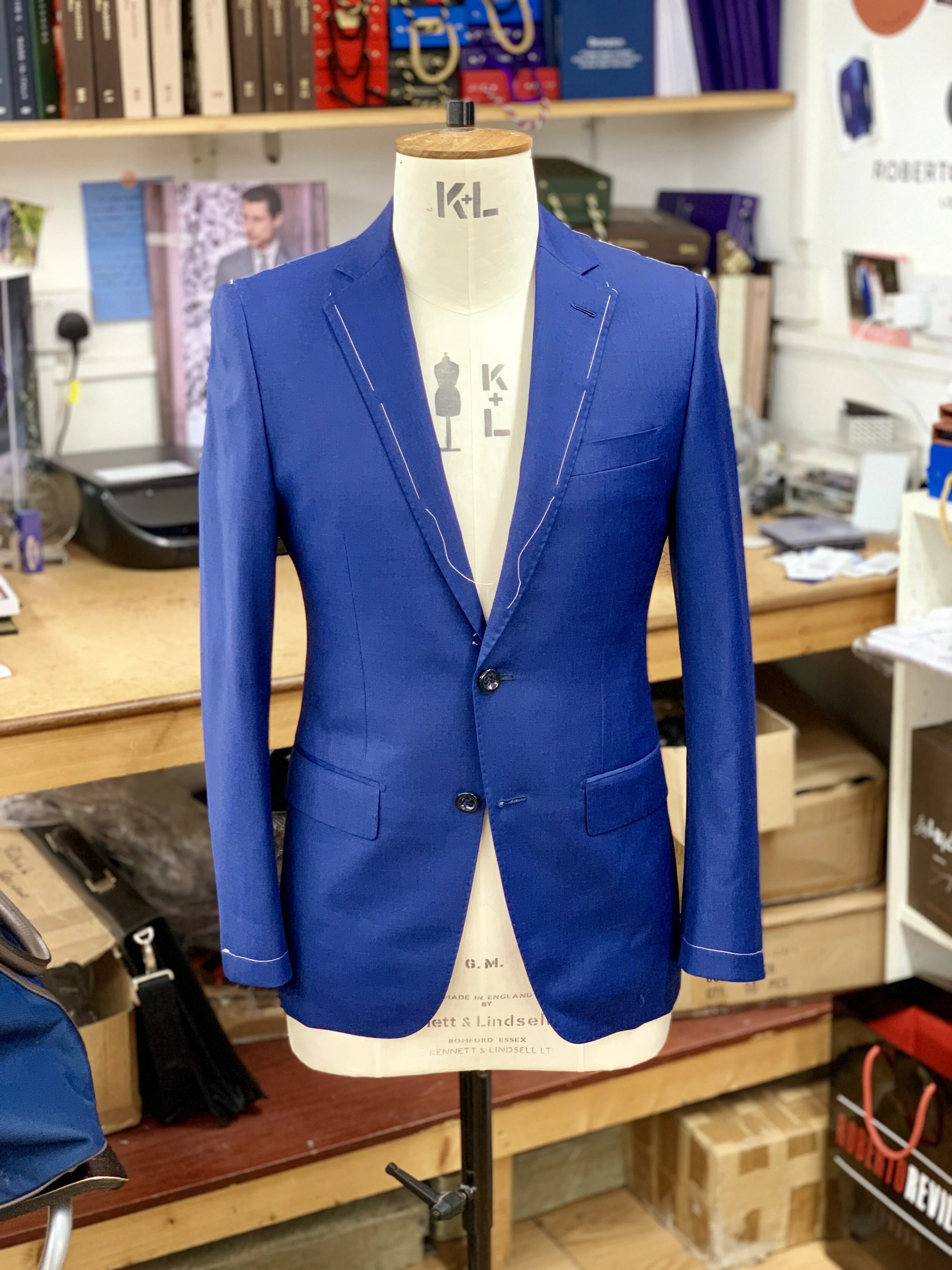 Royal Blue Bespoke Suit by Roberto Revilla London