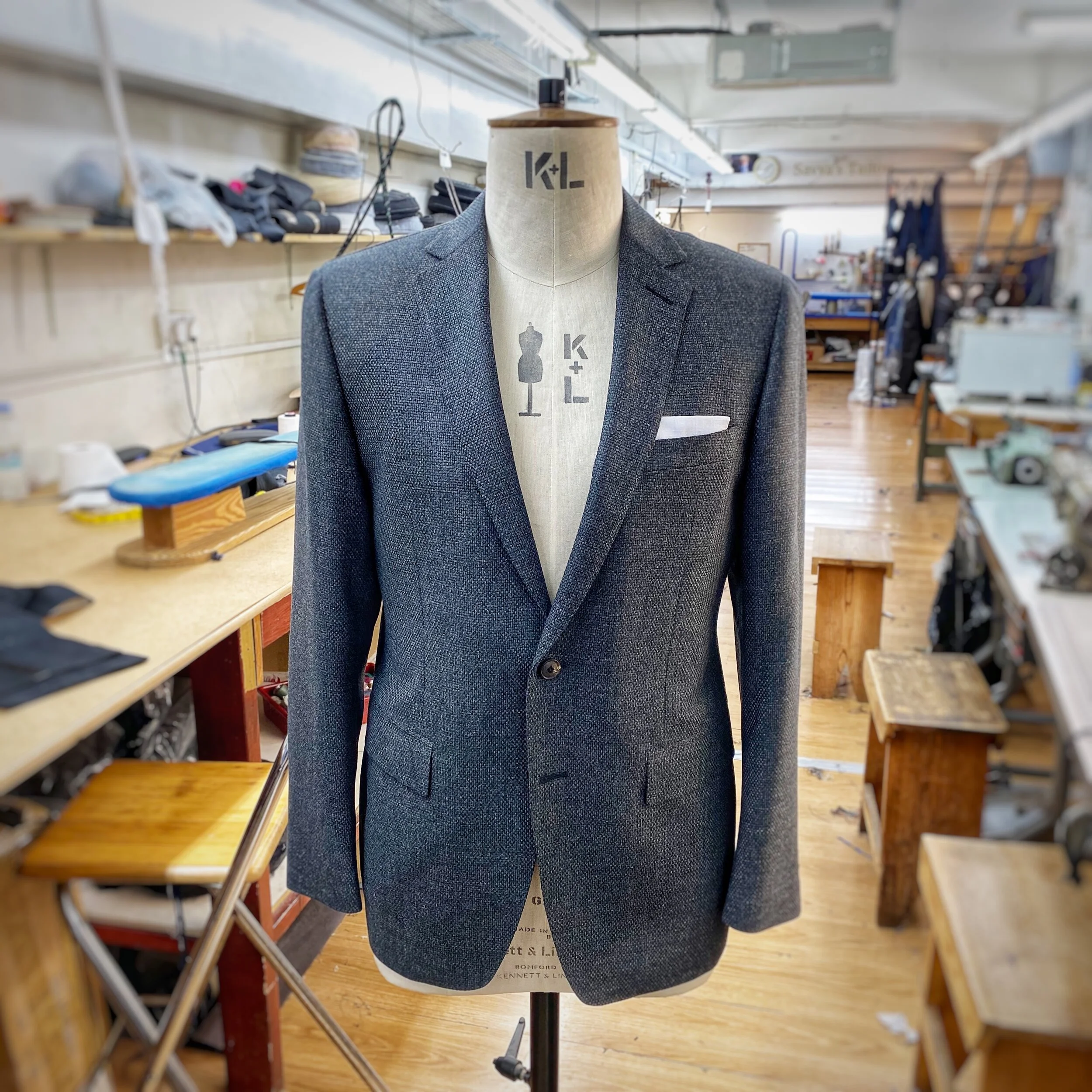 Grey Bespoke Jacket by Roberto Revilla London