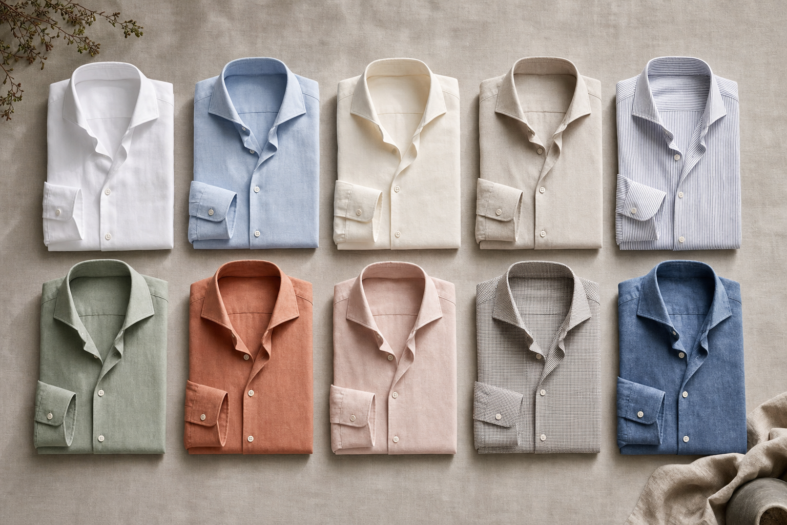 A set of 8 bespoke shirts by Roberto Revilla London Bespoke Tailor