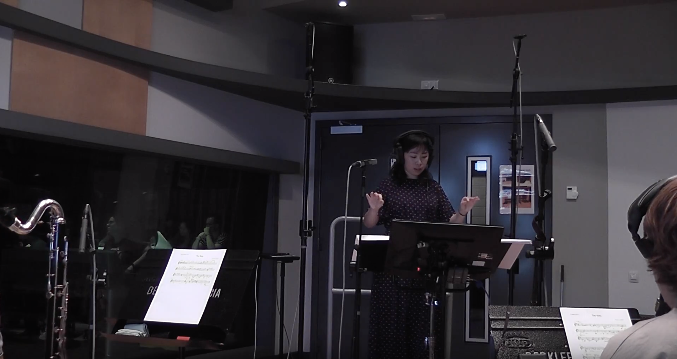Conducting in the AKSS studio, Berklee Valencia, Fall 2019